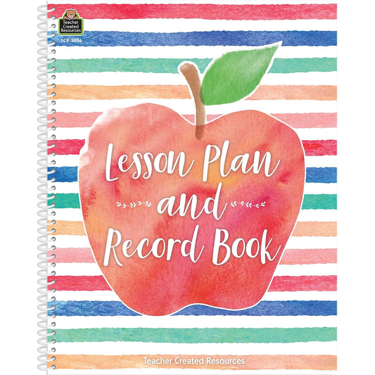 Teacher Created Resources Watercolor Lesson Plan and Record Book (TCR3586)