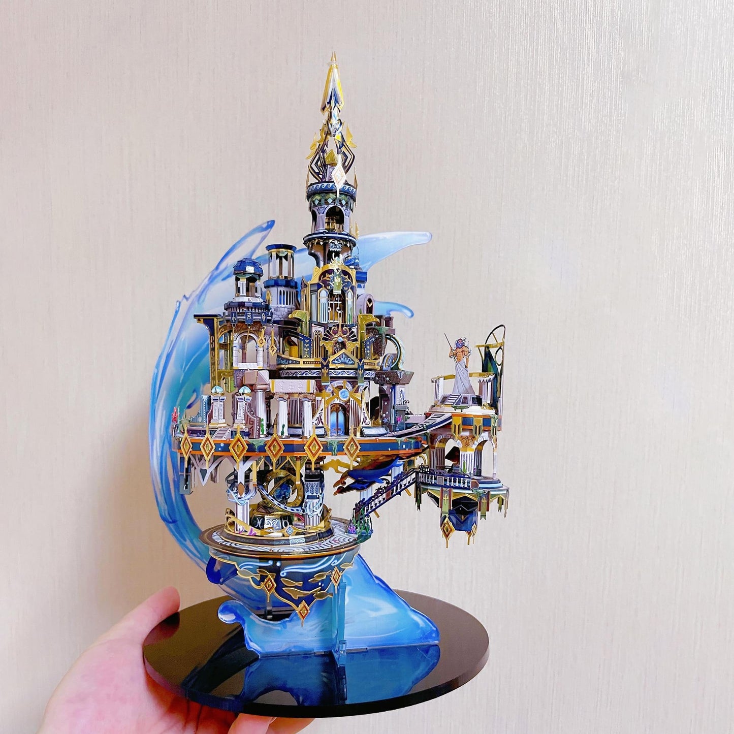 MU 3D Metal Puzzles for Adult Atlantis Palace, Lost World DIY Metal Model Kits Building Architecture Assembling Brain Teaser, Xmas Birthday New Year Girlfriend Gift Desk Home Decor