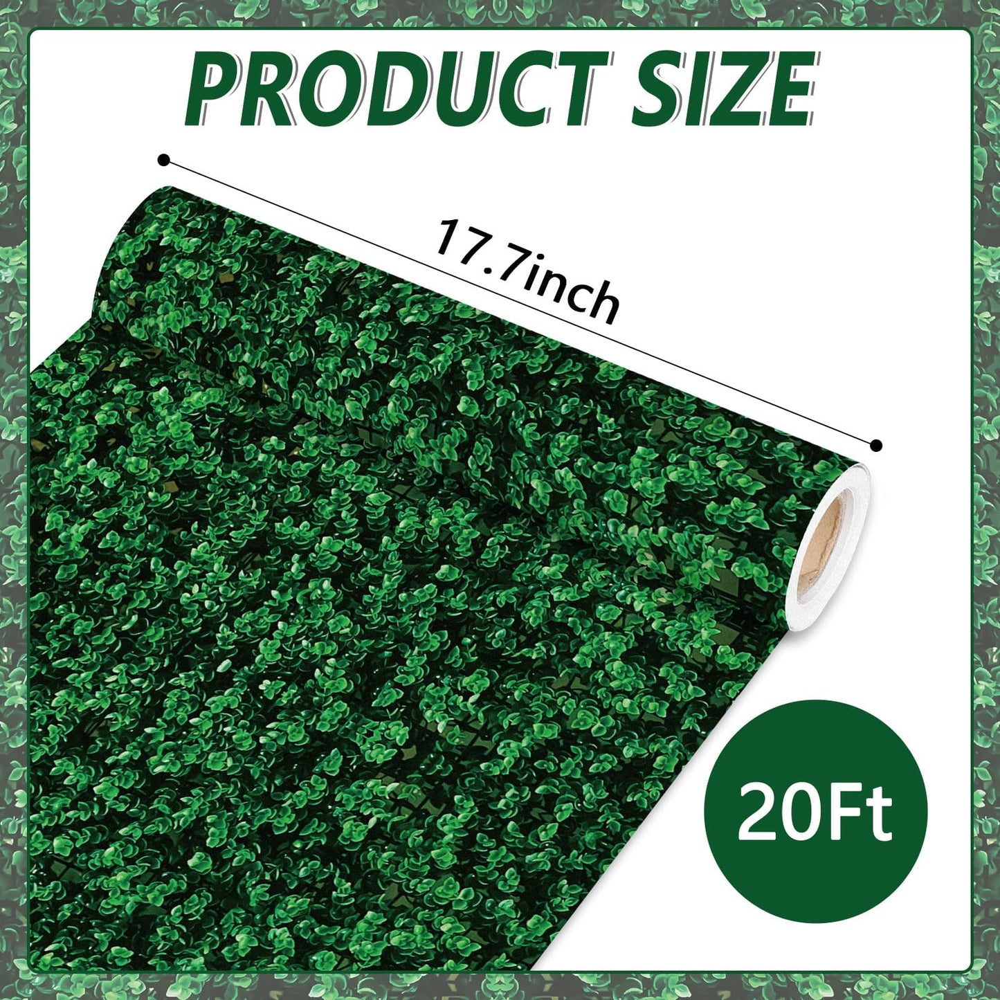 Qyeahkj Green Leaves Bulletin Board Paper Roll Greenery Leaf Bulletin Board Background Paper Fade Resistant Classroom Decoration Poster Art Craft Home Wall Education Decor Supplies 17.7in x 20ft