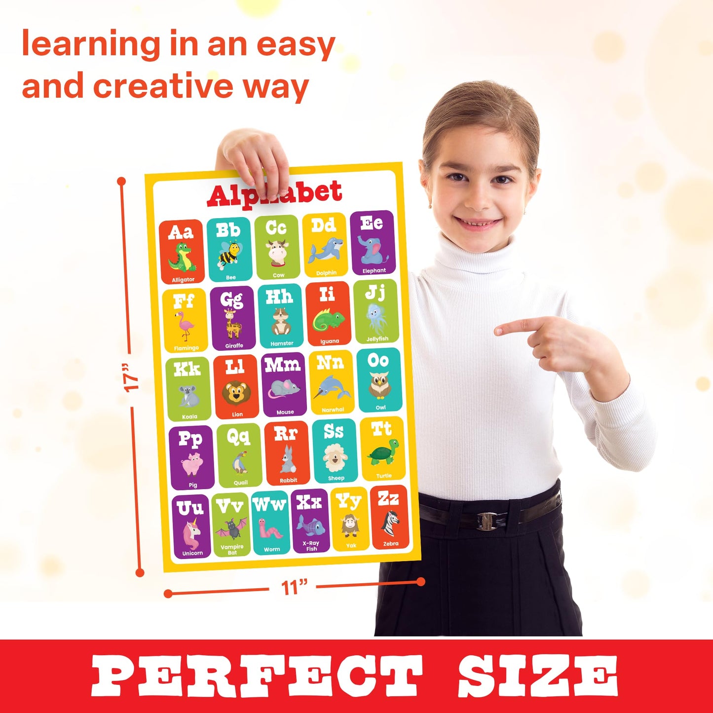 Set of 21 , Toddler Learning Posters, For Classroom Posters -17" x 11"-Educational Posters For Toddlers 1-3, Shapes For Classroom Wall , Education Kids Learning Poster , 21pcs- waterproof poster