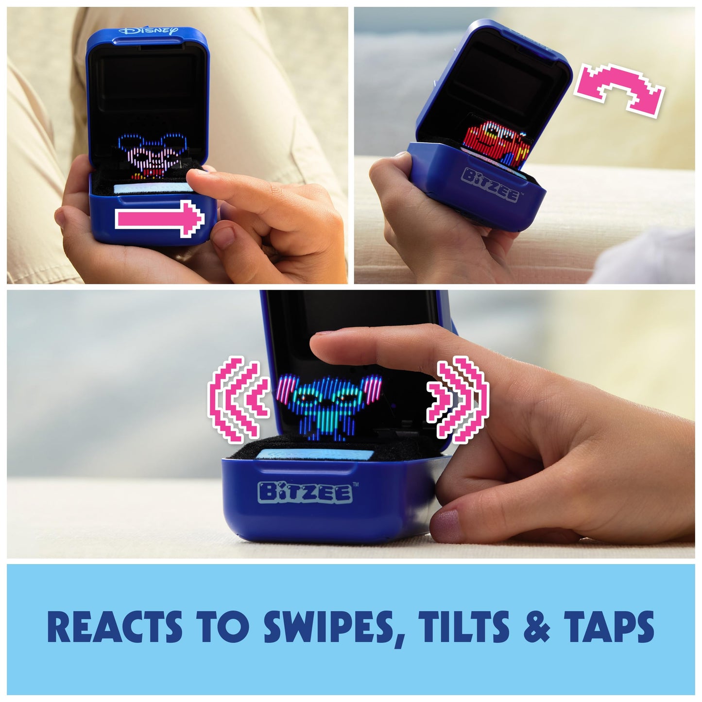 BITZEE, Disney with 30 Interactive Characters Inside, Reacts to Swipes, Tilts & Taps, Disney Toys & Digital Pet Boys & Girls Toys