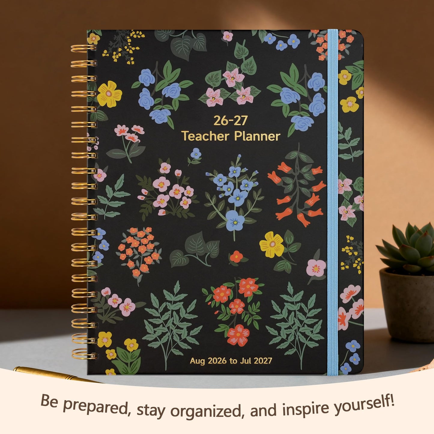 Teacher Lesson Planner 2026-2027 Academic Year, Aug 2026-Jul 2027, Deluxe 26-27 Lesson Plan Book for Teachers Supplies & Homeschool Planner with Pocket & Monthly Tabs, 8.5" x 11", Vintage Floral