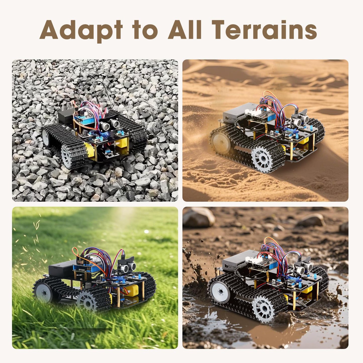 Robotics Kit for Kids Ages 8–12, Smart Robot Tank Car Compatible with Arduino & Scratch & Python, STEM Toys for Boys Ages 8–12, App & Remote Control, Birthday Coding Gift for Boys, Girls and Adults