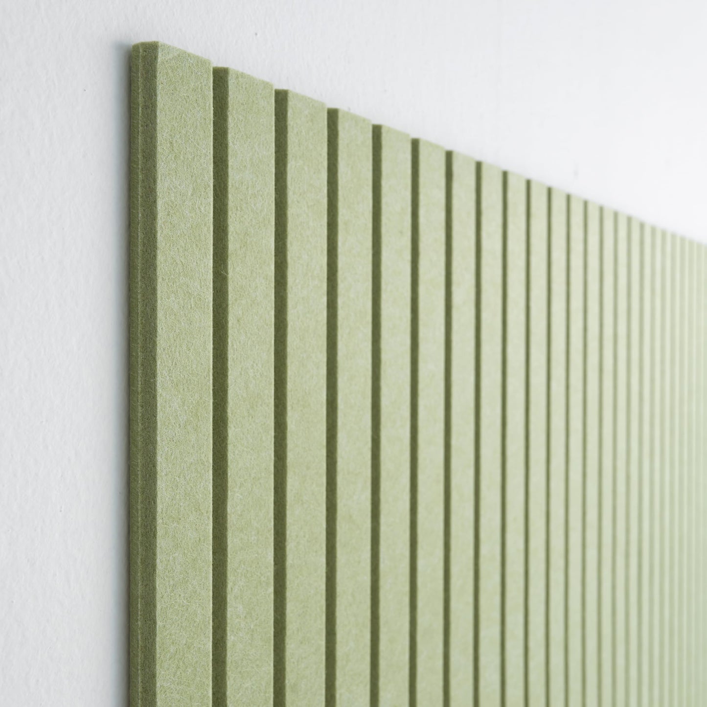 VIVELDA Felt Bulletin Board Tiles 48"x36" - 12-Pack Cork Board Alternative, Oeko-TEX Certified, NRC 0.95 Acoustic Wall Panels, Damage-Free Adhesive, Slatted Design, Home Office & Classroom (Avocado)