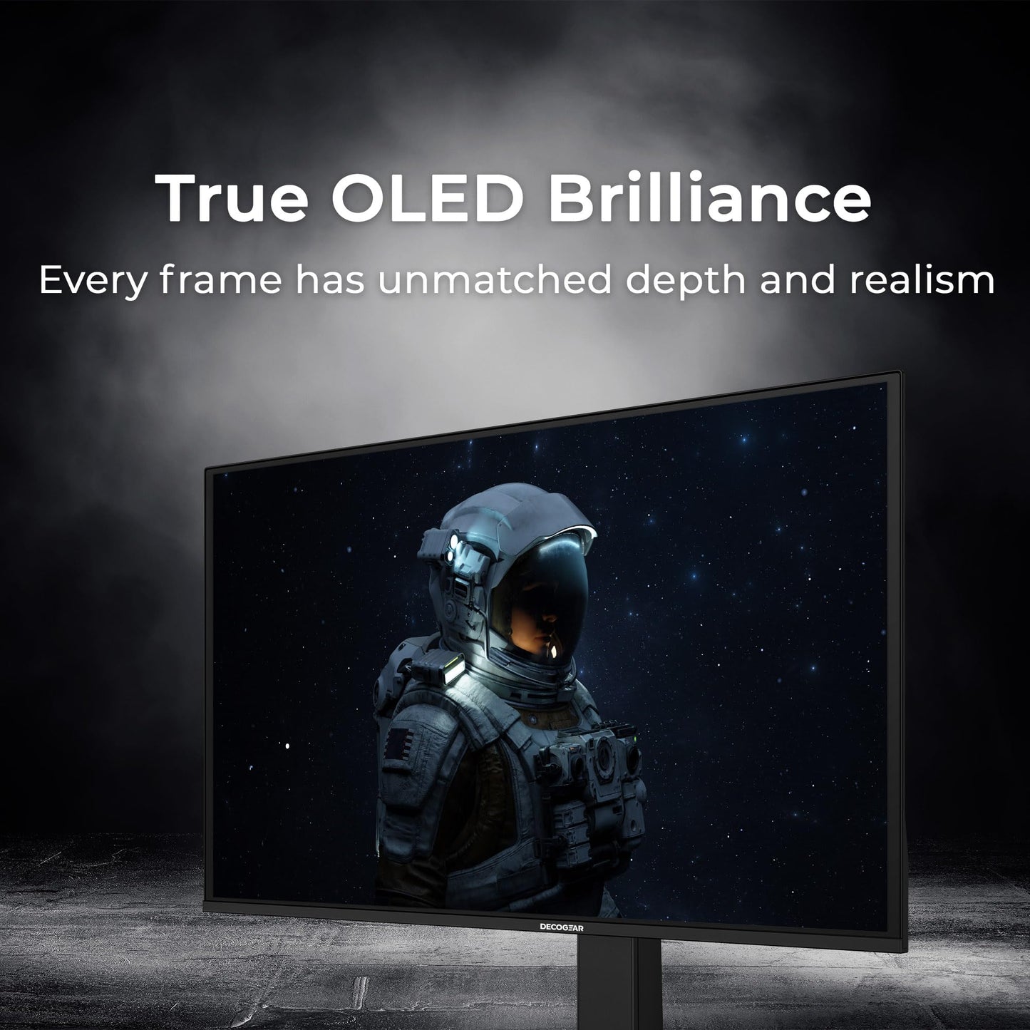 Deco Gear 27 QHD OLED Gaming Monitor | 280Hz 0.03ms Response, HDR400, Adaptive Sync, 99% sRGB, 1.5M:1 Contrast, Borderless Design, Height Adjustable Stand, HDMI 2.1, DisplayPort 1.4