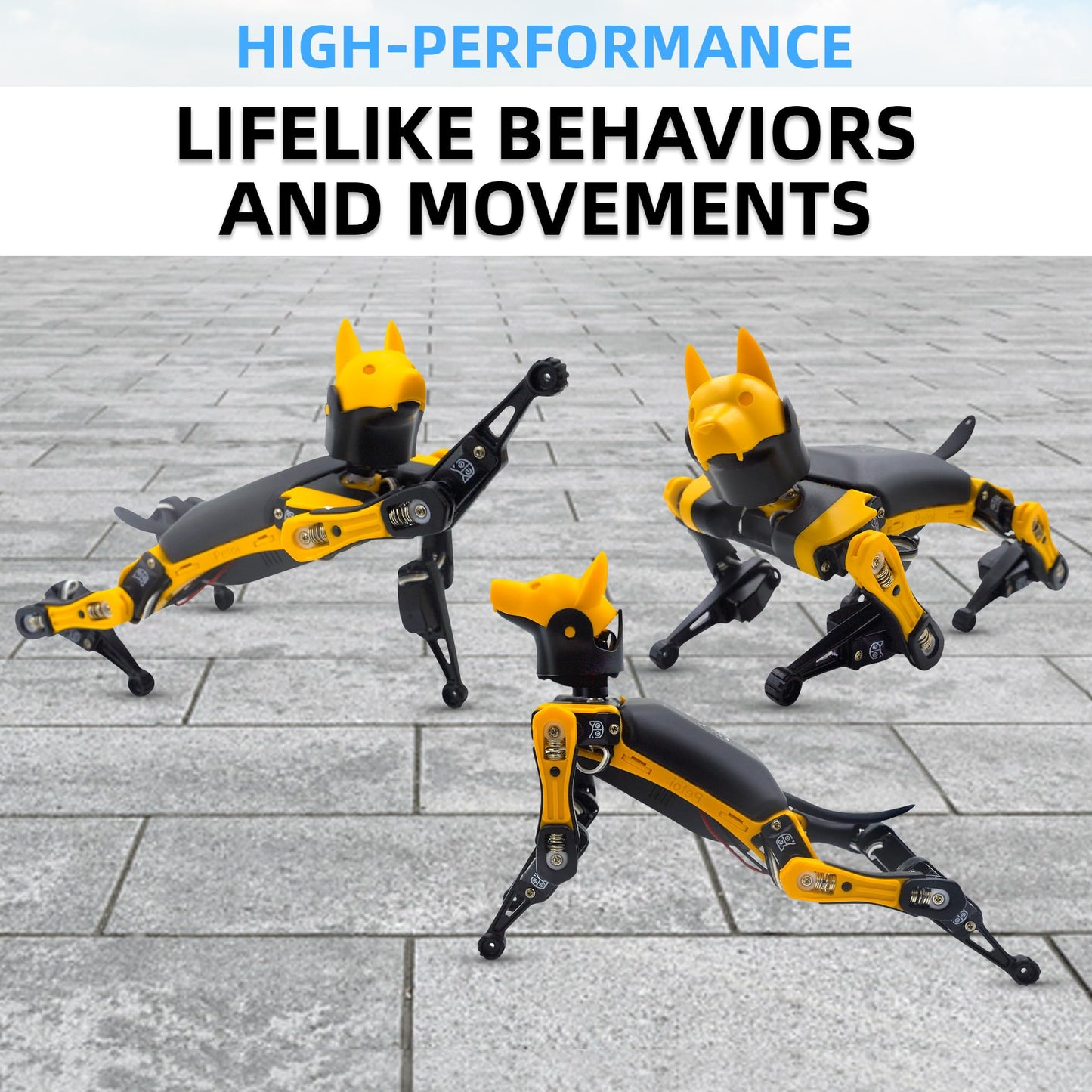 Petoi Programmable Robot Dog Bittle X V2 Lite Servo (Construction) | Coding Smart Robot Dog Kit, Voice Controlled, Quadruped Interactive Robot for Kids, Open Source, STEM & Robotics Education