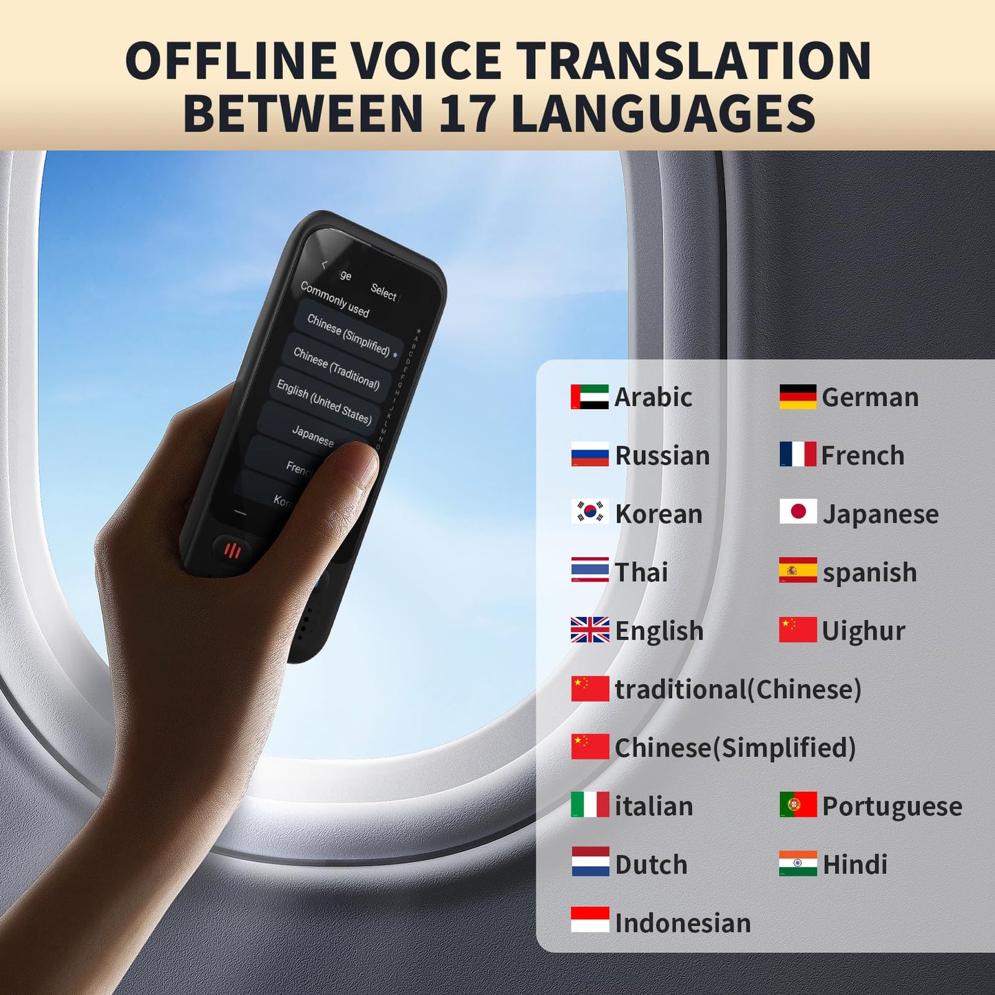 Language Translator Device, Upgraded ChatGpt AI Translator No WiFi Needed, 150+ Languages Two Way Real-Time Voice Translation, Offline&Recording&Photo Translation for Travel Business Learning
