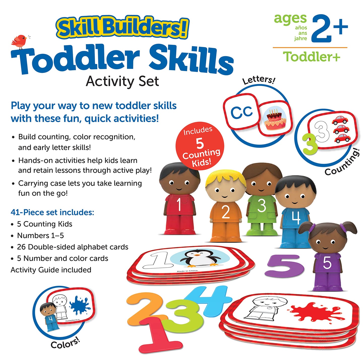 Learning Resources Skill Builders Toddler Skills - 41 Piece Set, Ages 2 and Up, Homeschool Activities, Preschool Supplies, Teaching Cards, Back to School Materials