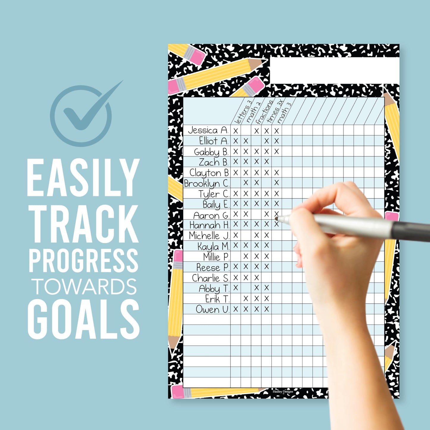 Attendance Chart for Classroom Management - 8 Incentive Chart for Classroom Essentials, 11x17 Student Behavior Charts and Homework Tracker, Teachers Class Attendance and Assignments Log
