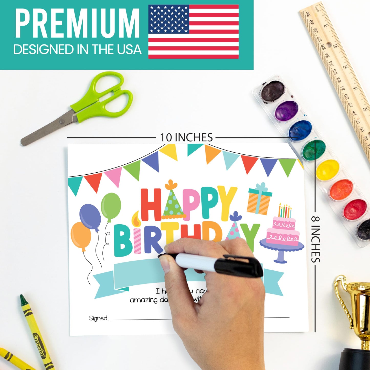 Happy Birthday Certificates for Students - 25 Student Birthday Certificates for Kids Classroom Must Haves, Teacher Supplies for Classroom Elementary, Colorful Teacher Essentials