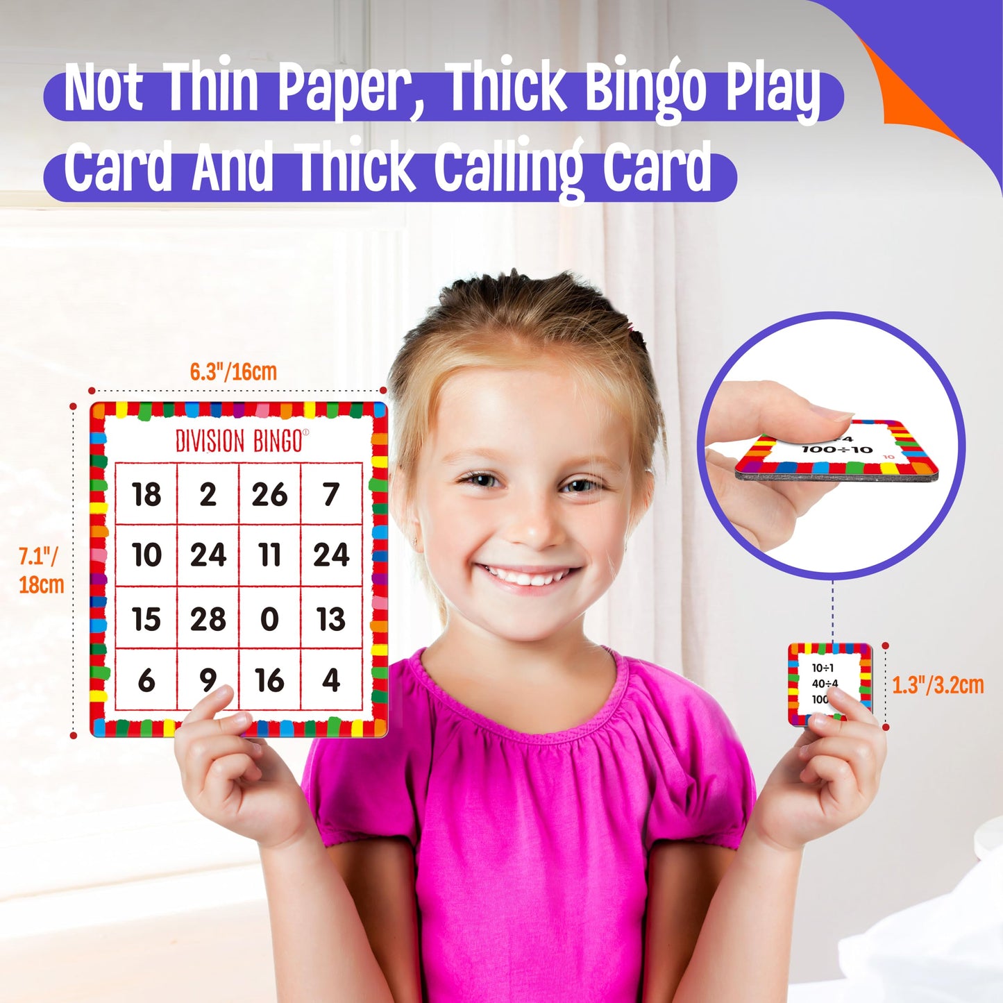 SpriteGru Multiplication & Division Bingo Game, 360 Math Problems, 2 Educational Math Board Game for Kindergarten and Preschool Kids, Perfect for Classroom & At Home