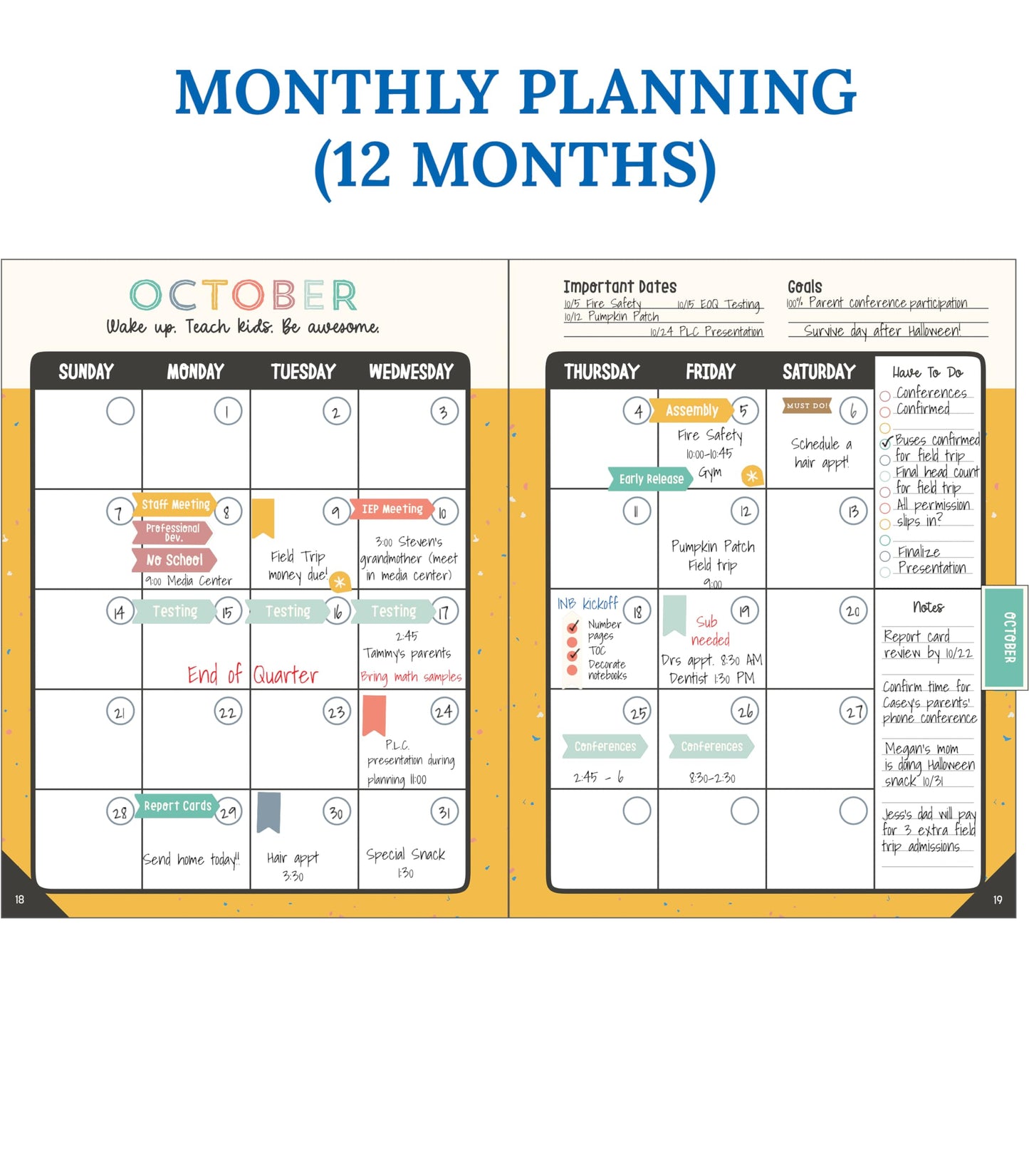 Carson Dellosa We Belong Teacher Planner 2026-2027, Undated 8" x 11" Lesson Plan Book with Stickers, Class Schedule, Weekly Calendar, Classroom Must Haves, Homeschool Essentials, Classroom Must Haves
