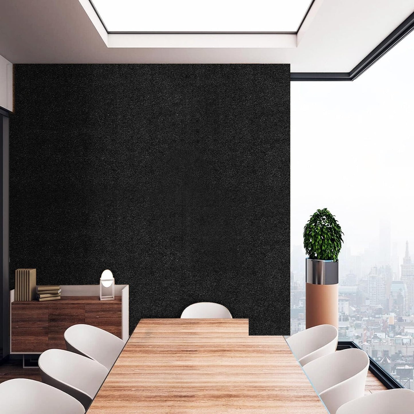 Cork Roll Black Linen Bulletin Board 48" x 12", 1/4" Thick Frameless Natural Corkboard Sheet for Walls Pictures Photo Vision Prayer, ZHIDIAN Roll of Cork for DIY Projects Home Office School