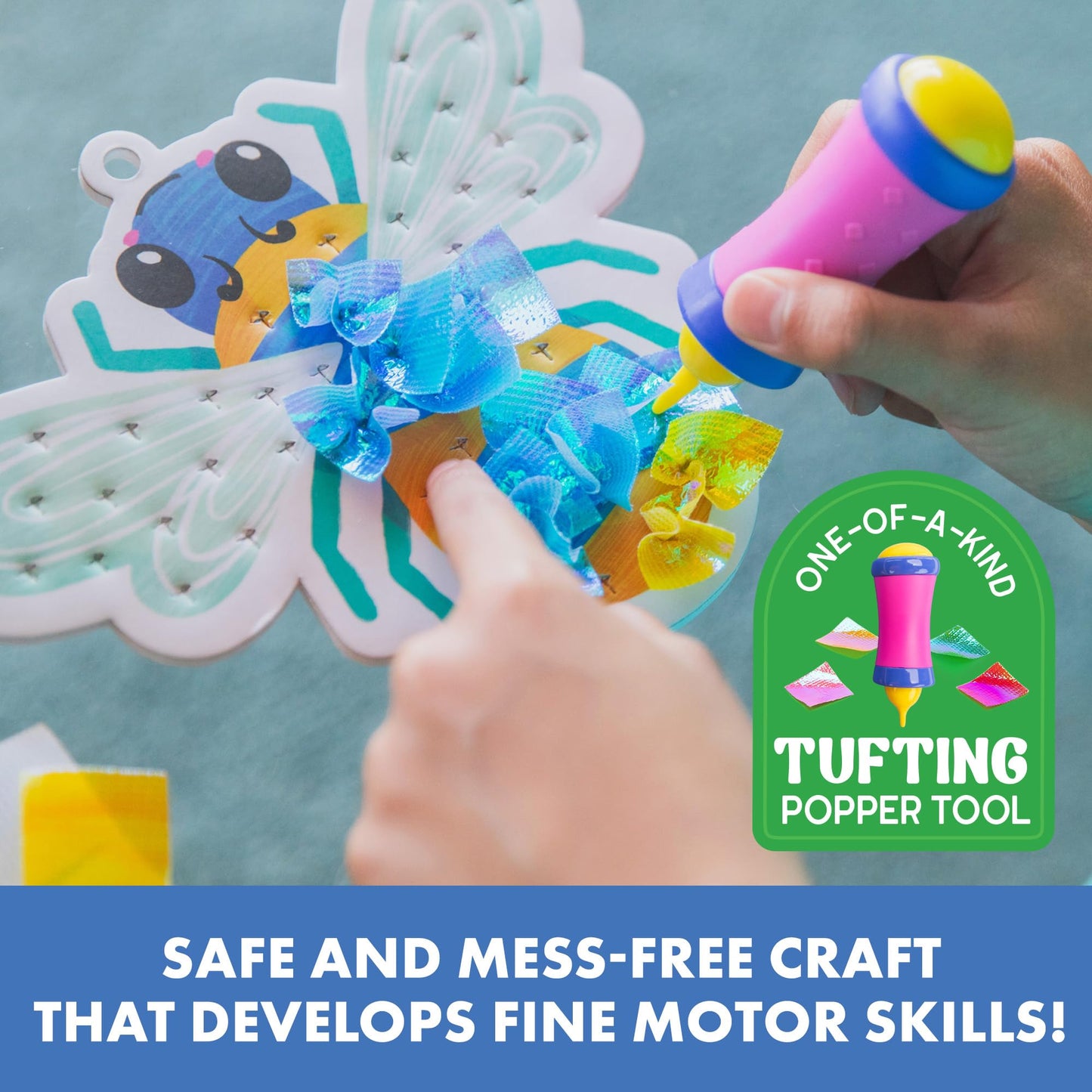 Educational Insights Tufting Kit - Arts and Crafts for Kids Ages 4-8, Poke in Art Kits for Girls & Boys, DIY Kids Craft Kit, Mess Free Art Set with Crafting Supplies, Easy Toddler Crafts