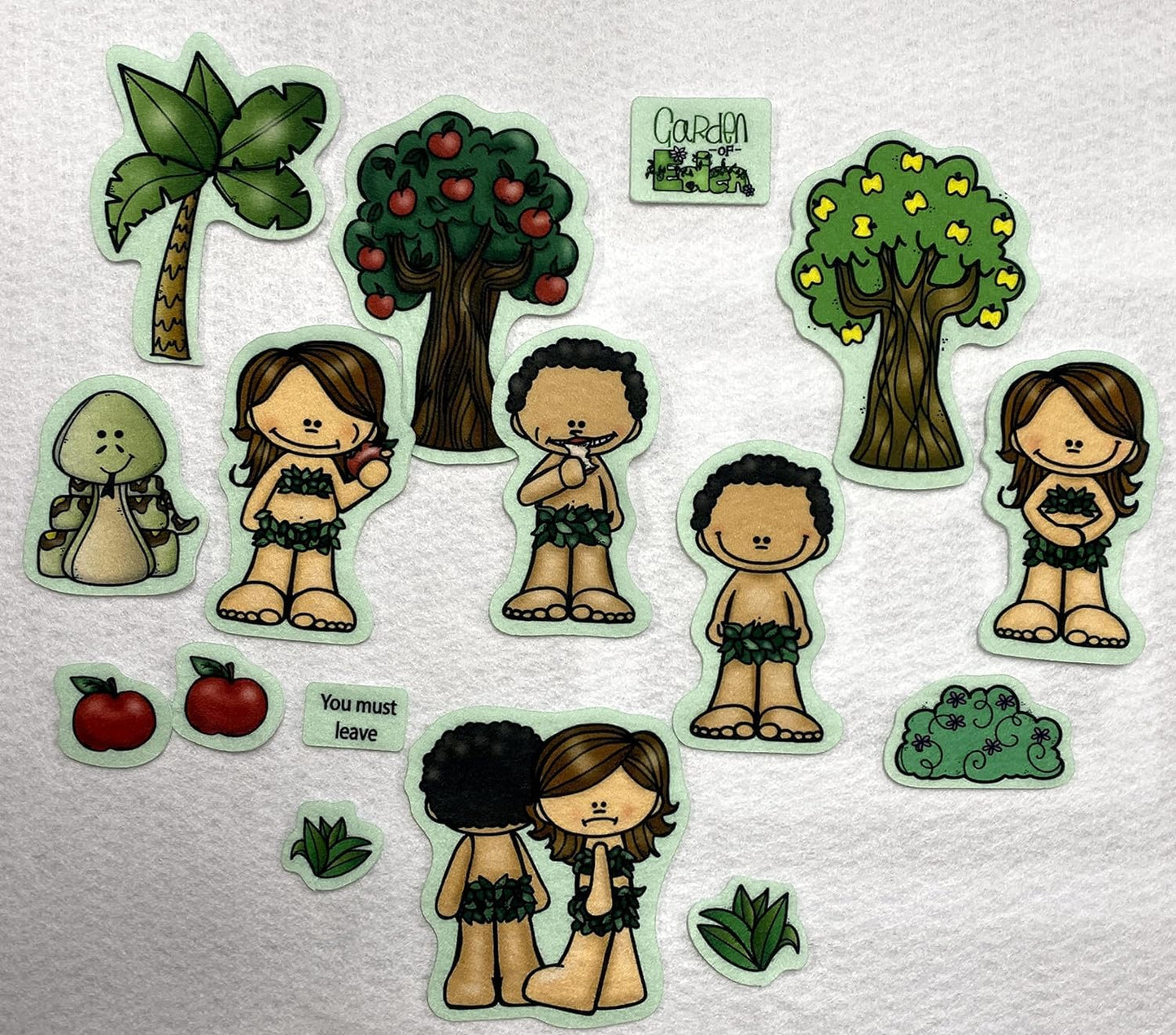 Story Time Felts Days of Creation & Garden of Eden Felt Sets Bible Felt/Flannel Board Stories Lesson Guide Activity Pages