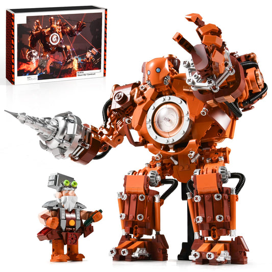 KKQ Mech Building Set for Adults, Transforming Warrior Robot Model Kit with Weapon, Action Mecha Building Blocks for Home or Office Decor, Creative Collectible Gift for Teens 14+(1777 PCS)