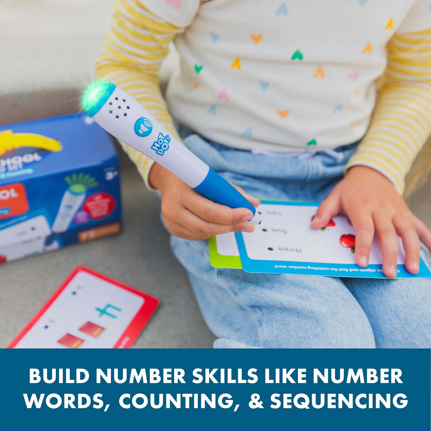 Educational Insights Hot Dots Numbers & Counting Set - Preschool Learning Activities, Interactive Math Flash Cards for Toddlers 3-5 Years, Kindergarten Classroom Must Haves & Homeschool Essentials