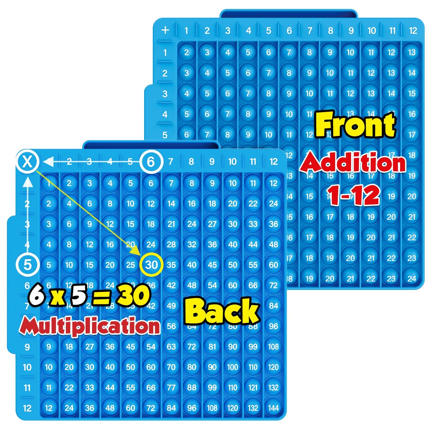 Torlam Math Board, Multiplication Game Board, 12x12 Math Manipulatives Game Board Multiplication,Division, Addition, Subtraction Games Toys for Kids, 1st, 2nd, 3rd, 4th, 5th, 6th Grade