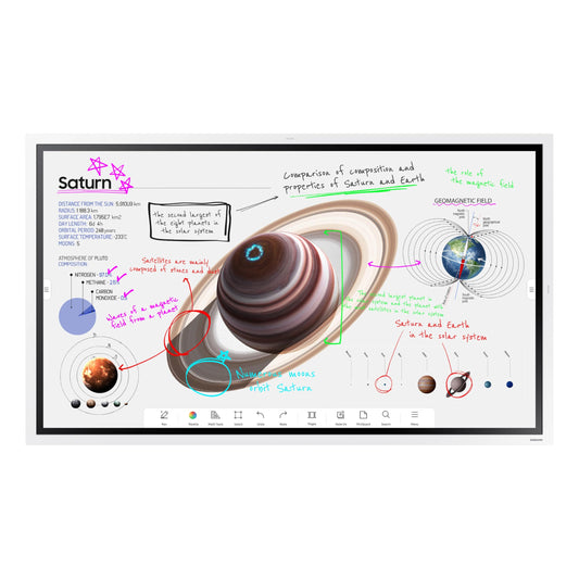 Samsung Pro 55” 4K WMB Interactive Display, SmartView+, Built-in Speakers, Wi-Fi and Bluetooth Embedded, Durable Screen, Universal Pairing, LH55WMBWBGCXZA