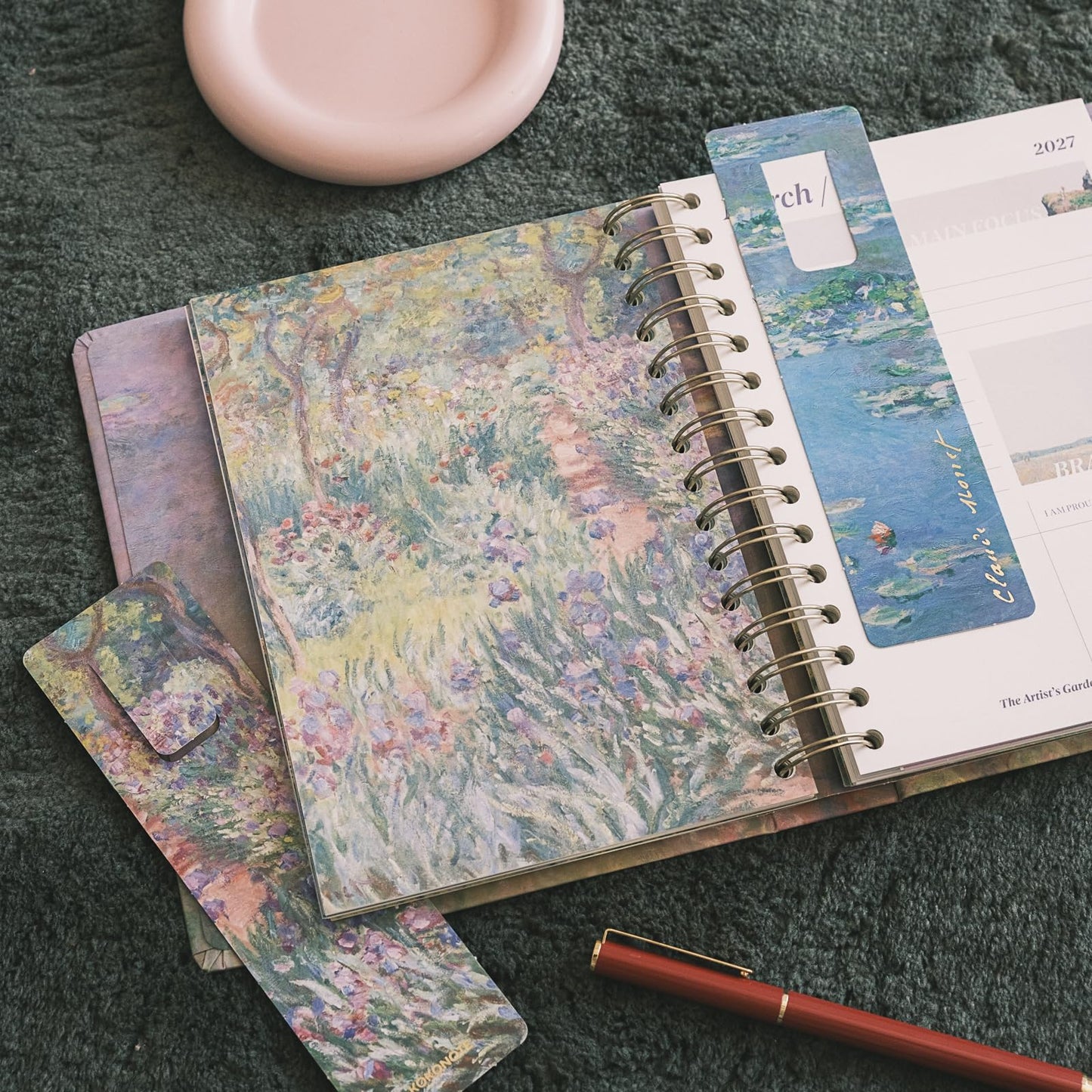 KOKONOTE Planner 2026-2027 Monet - Planner for Women 17 Month (Aug 26/ Dec 27) | Weekly & Monthly Academic Planner 2026-2027 | 6.4" x 7.9" | Hardcover Agenda 2026 | Thick paper 120 g/m²