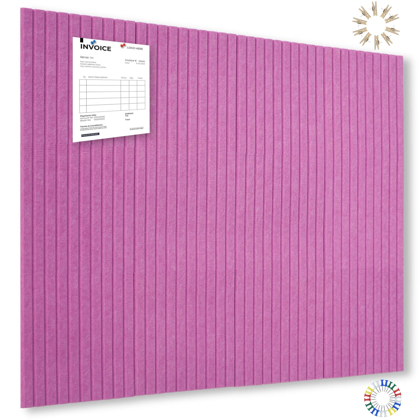 YOUDEFUL Large Cork Board Alternative-12 Pcs Self-Adhesive Felt Bulletin Board Tiles, Felt Pin Board Cork Board Tiles for Home Office Wall Decor, Tack Board 47"x35" (Rose