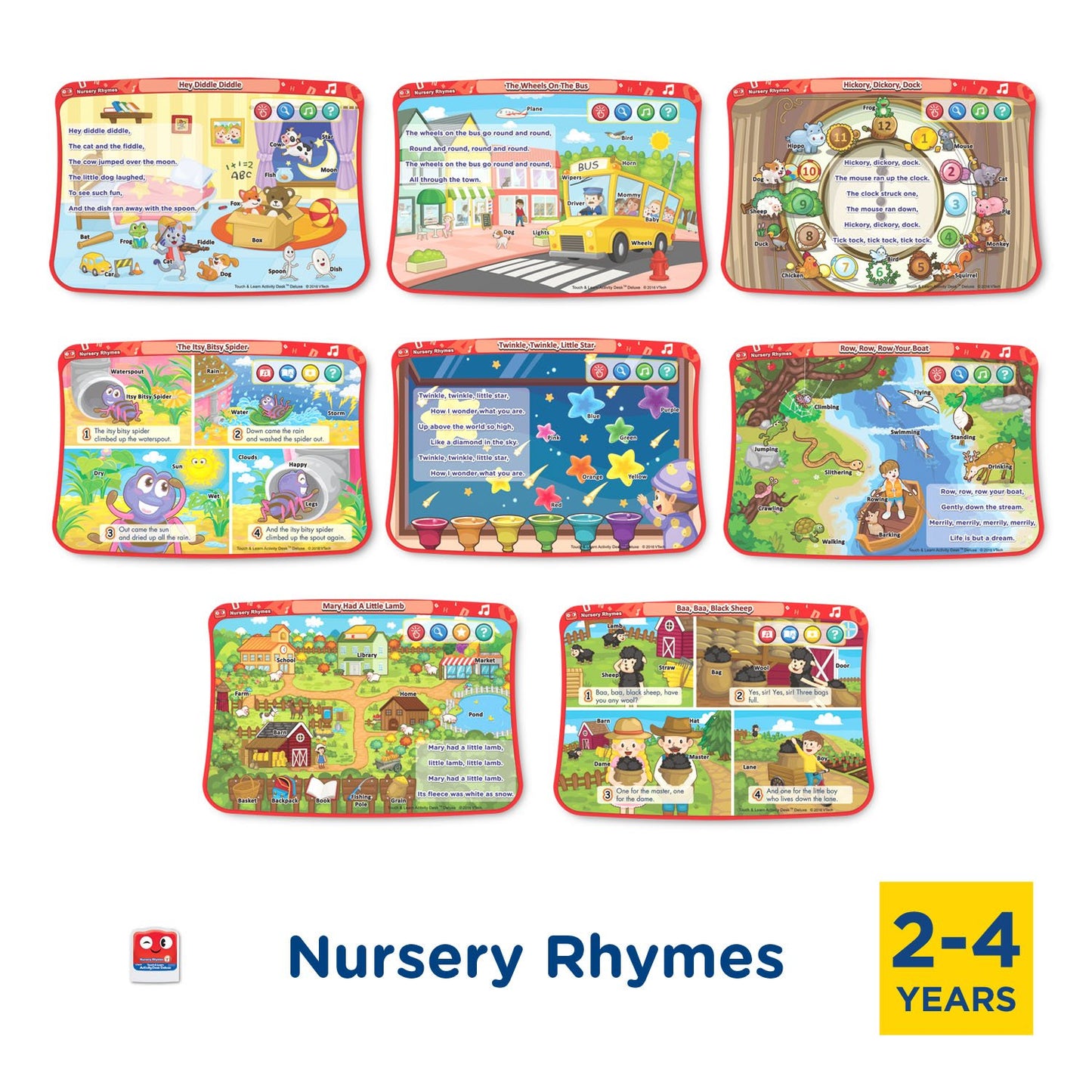 VTech Touch and Learn Activity Desk Deluxe 4-in-1 Pre-Kindergarten Expansion Pack Bundle for Age 2-4
