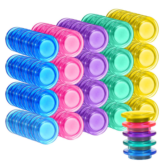200 Pcs Magnets for Whiteboard & Refrigerator, 5 Colors Small Round Fridge Magnet Set for Dry Erase Board, Kitchen, Office, Classroom Organization (1.18 Inch)