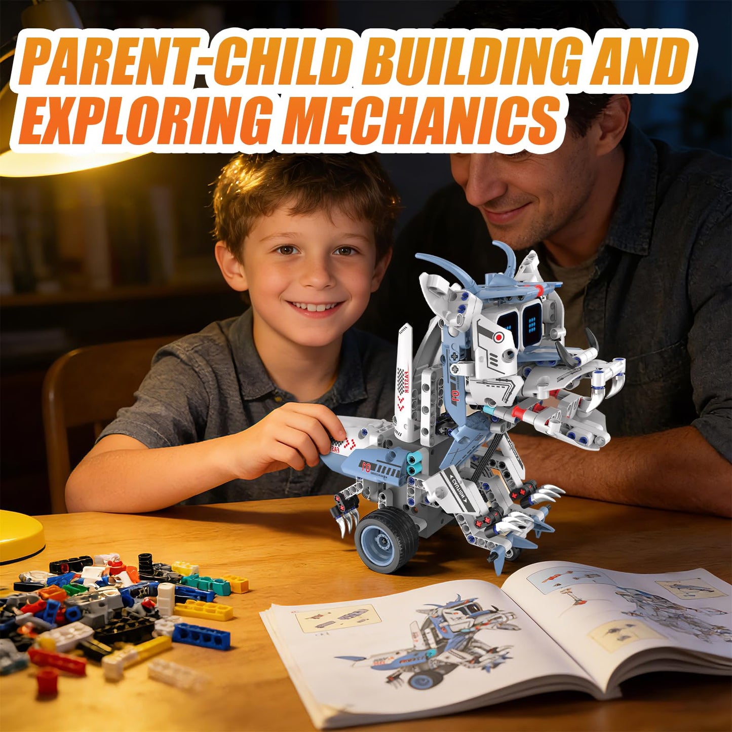 Ansnibe STEM Robot Building Sets for Kids Ages 6-16, 5-in-1 Remote Control and APP Robot Toys,343 Pcs DIY Building Science Educational Kit, Building Block Birthday Present for Teen Boys Girls