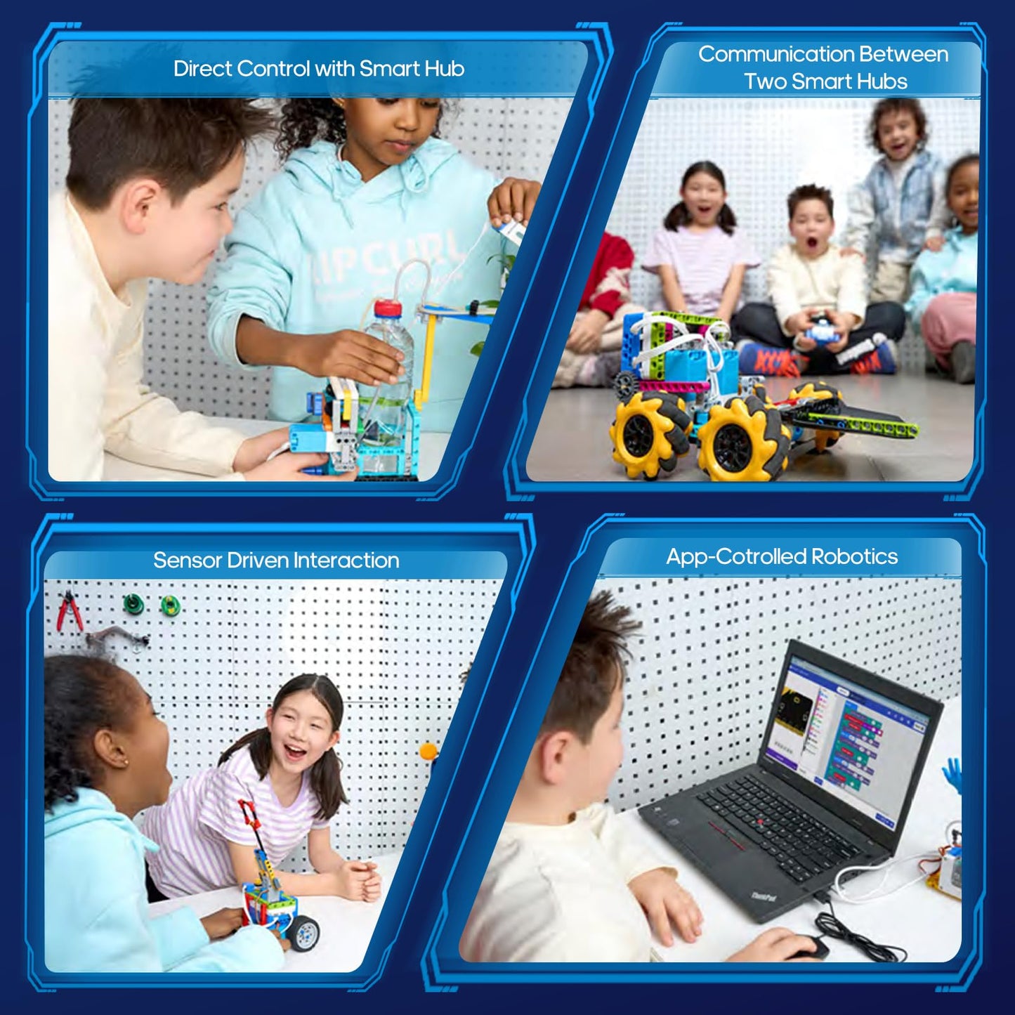 ICreateRobot Coding Robot Kit, 10-in-1 BBC Micro:bit Robotics Invertor Kit, Educational Stem Robot Building Kit with APP Control Learn to MakeCode, MicroPython, and Scratch for Age 9+ Girls Boys
