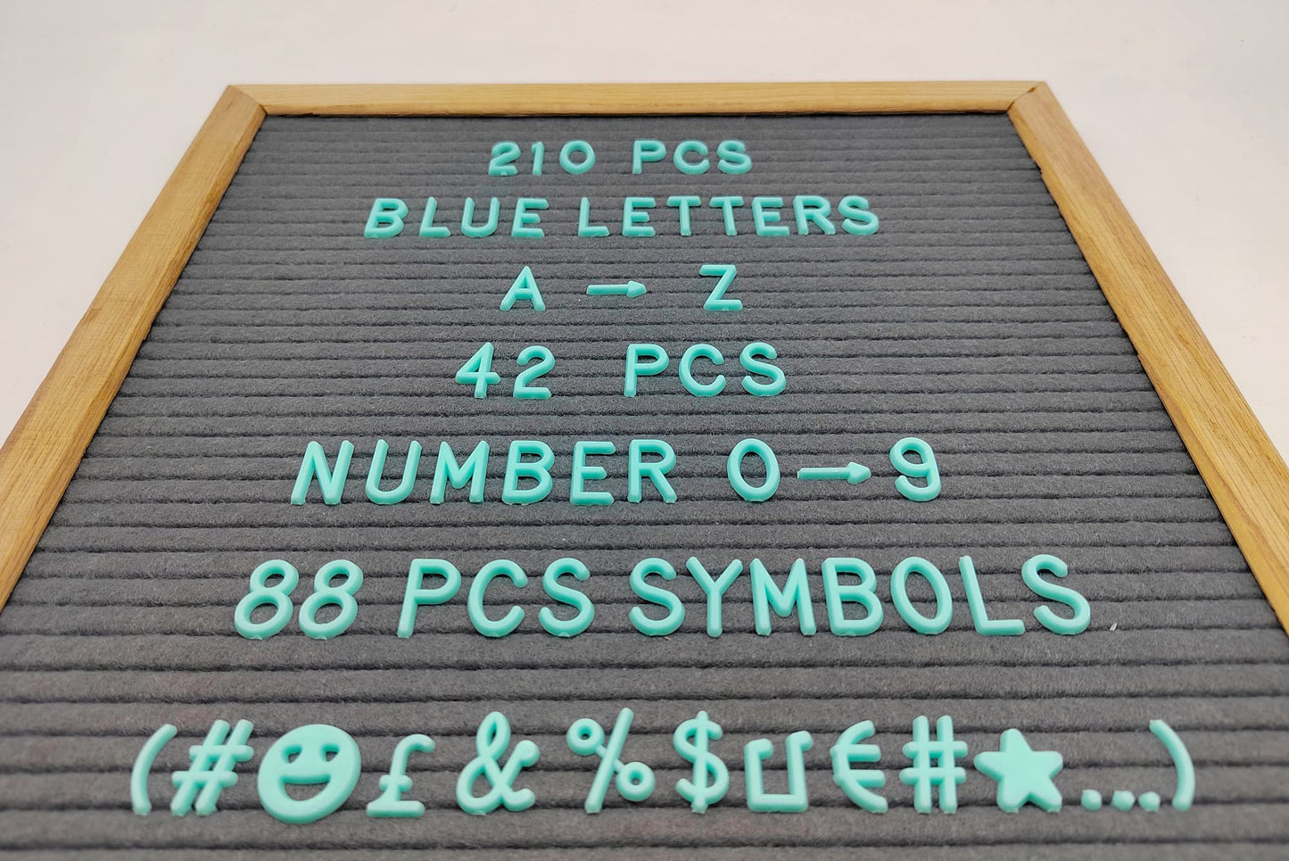 G GAMIT Felt Letter Board Letters Sets - Pre-cut 340pcs 3/4 Inch(0.75") Blue Letters with Canvas Bag(No Board Included)