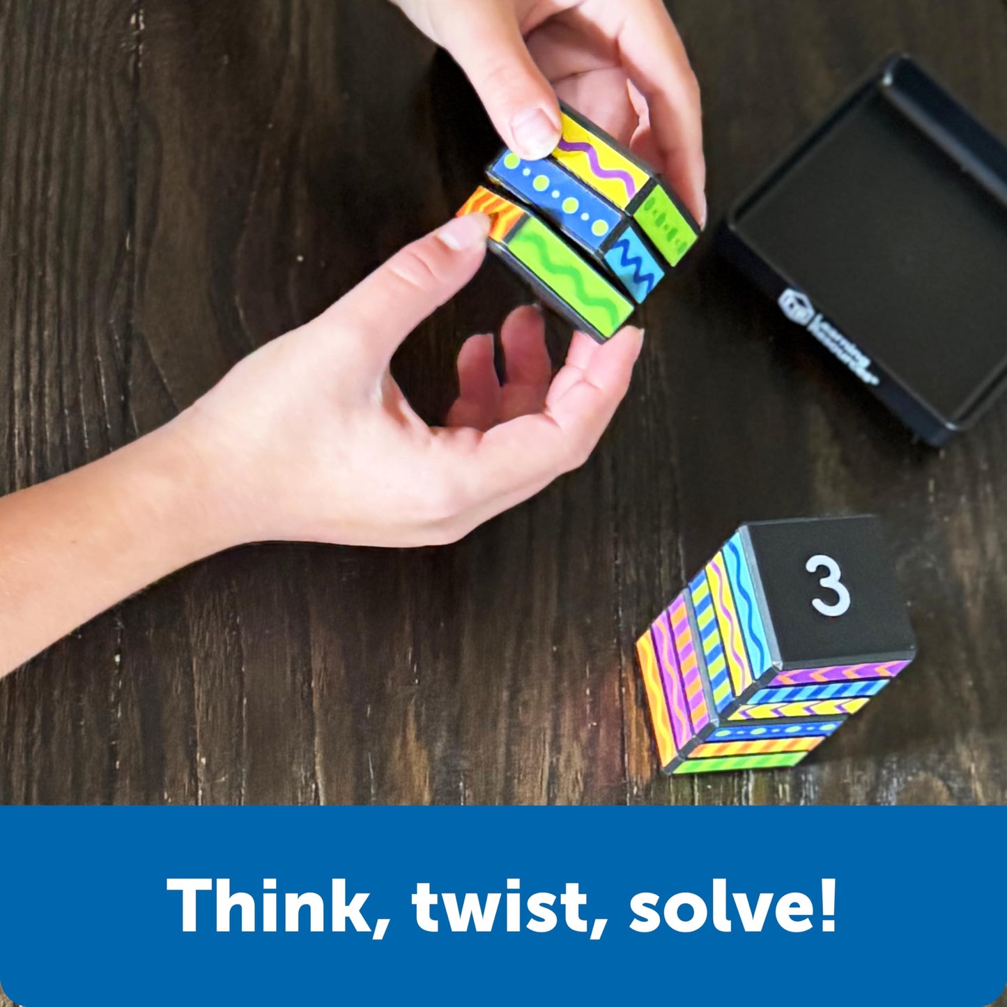 Learning Resources Brainometry Cubed - 3D Brain Teaser Puzzles, Fidget Puzzle Game for Kids, Educational Games, Problem Solving Toys, Fidget Cube, Easy Puzzles for Kids,STEM Kits, Montessori