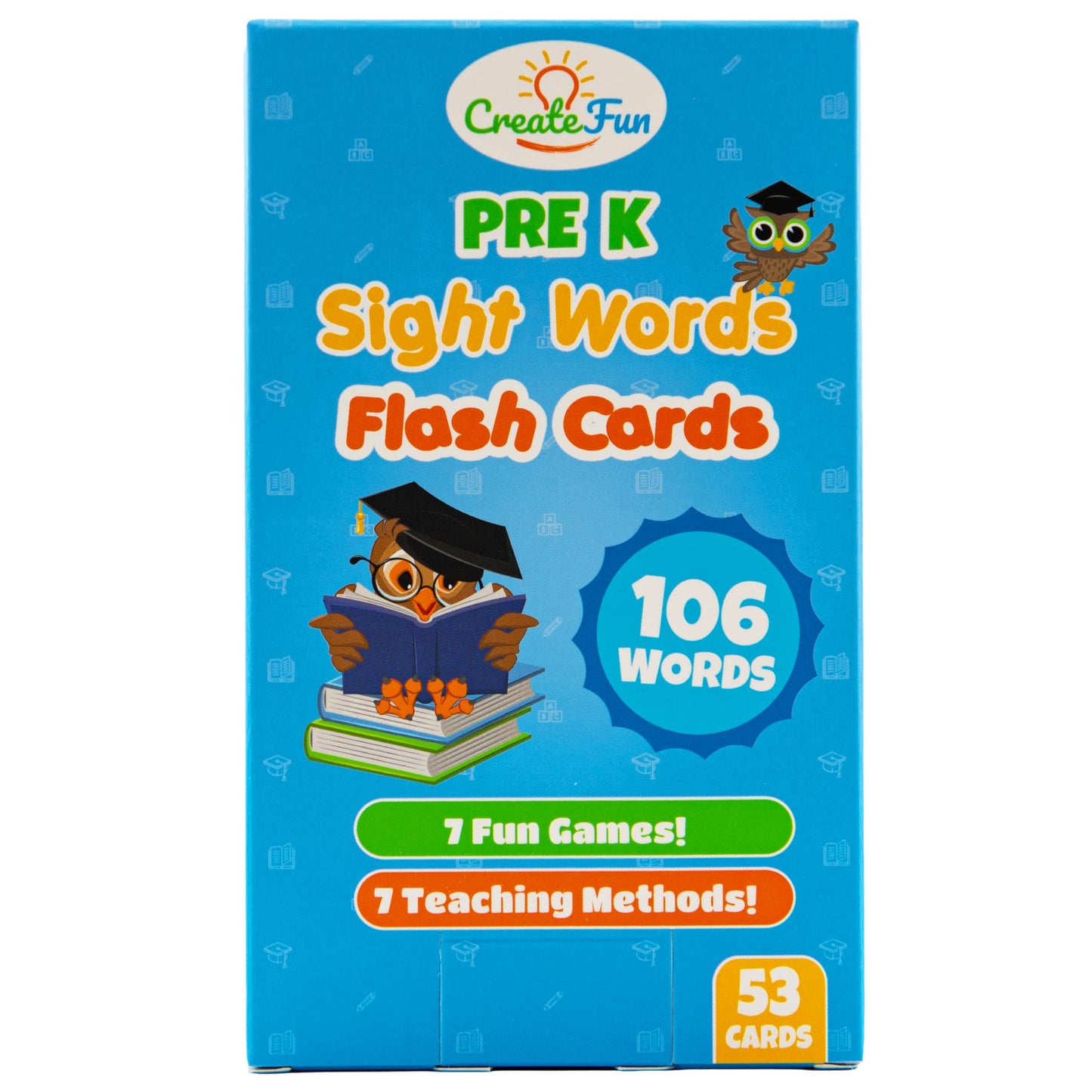 106 Sight Words Flash Cards Pre K for Ages 3-4, Dolch & Fry Sight Word Reading Games, Homeschool Supplies for Preschool with 7 Educational Game Ideas
