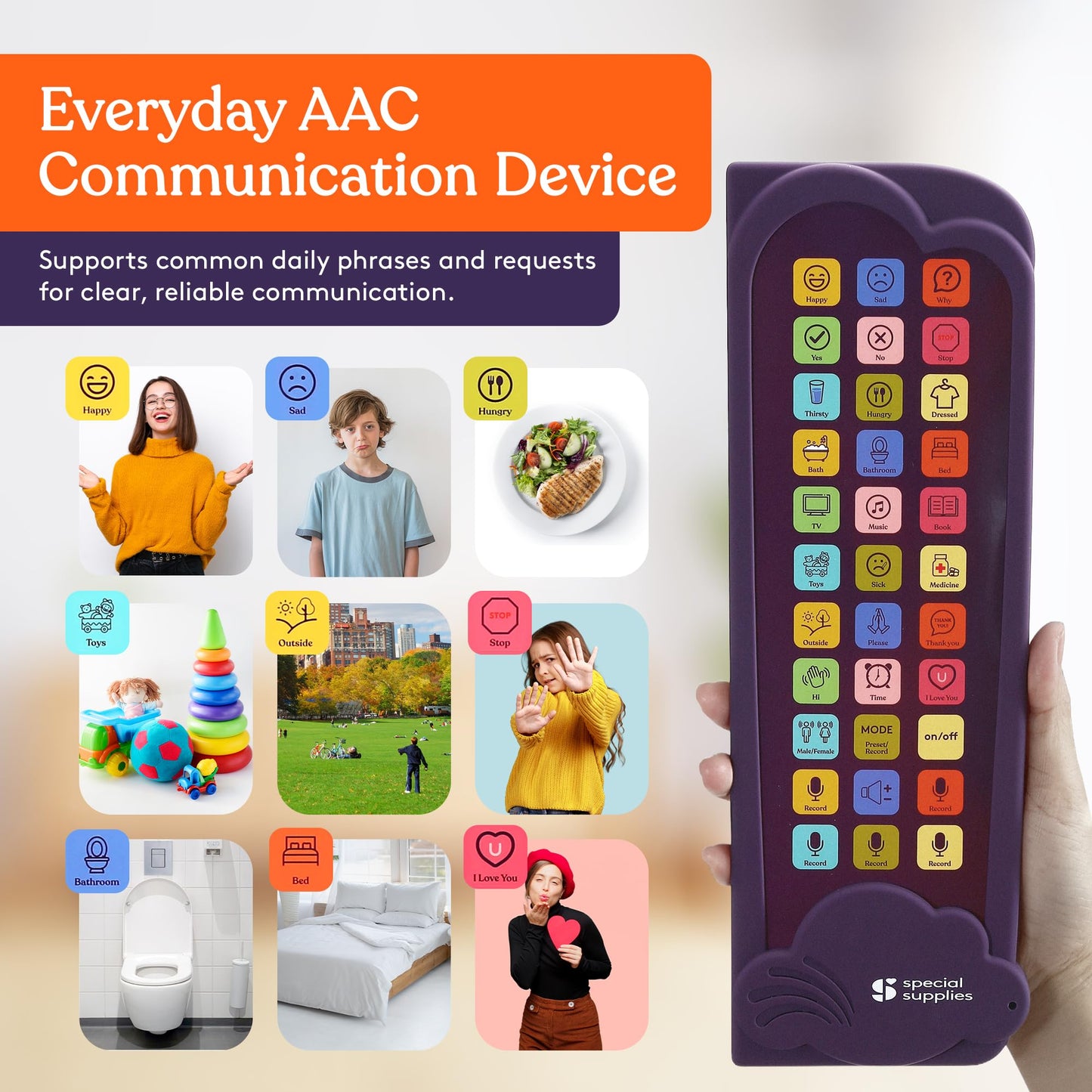 Special Supplies AAC Communication Device for Speech Therapy, Talker Buddy Communication Device for Non Verbal Kids & Adults, Talking Aids for Home or School + Travel Bag (Talker Buddy Cloud)