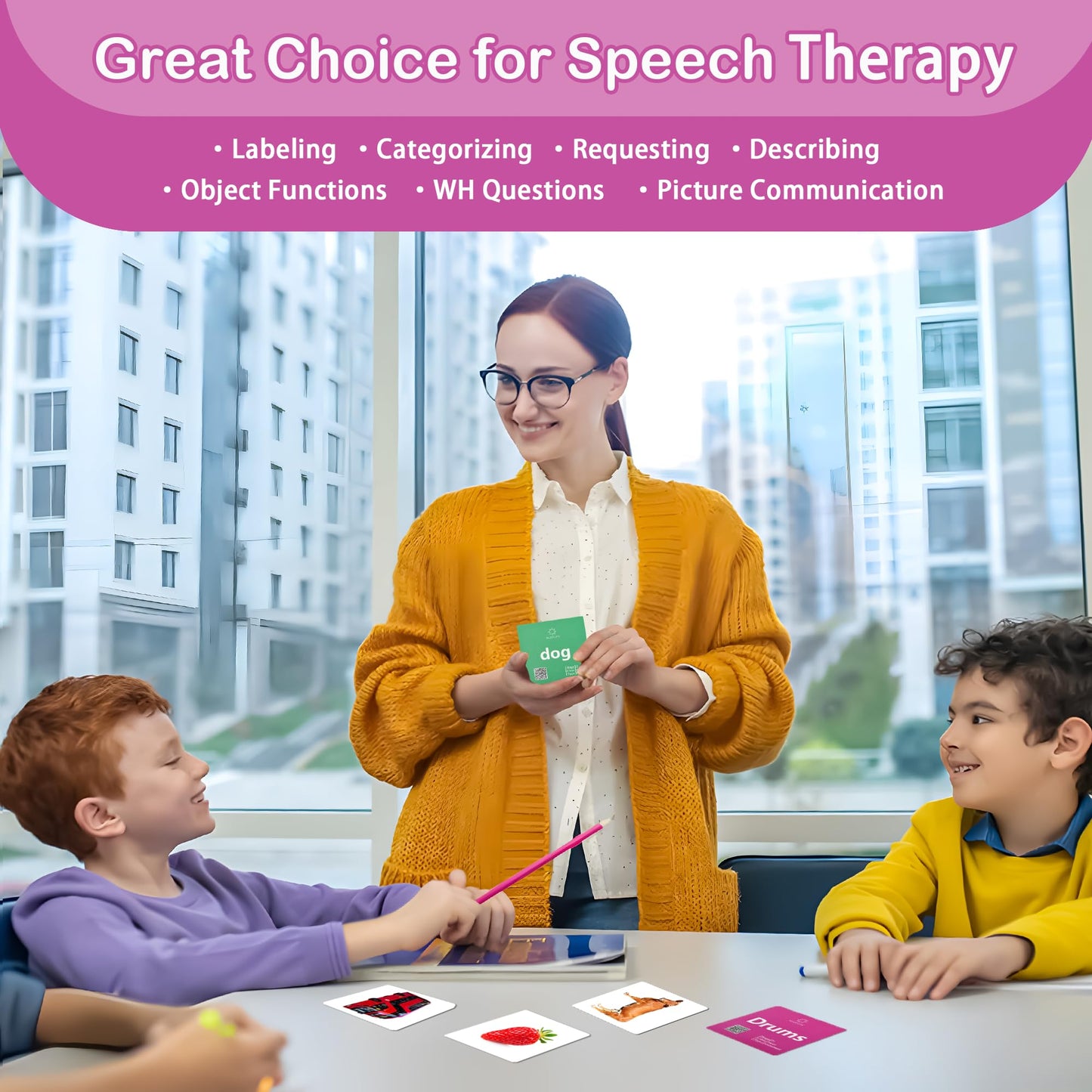 ALSOLIFE 54 Advanced Word Noun Flash Cards for Kids 3-5, Vocabulary Cards with Pictures, | Toddler Flash Cards for Learning English Words| Seasons flashcards| ABA Therapy & Speech Therapy Materials