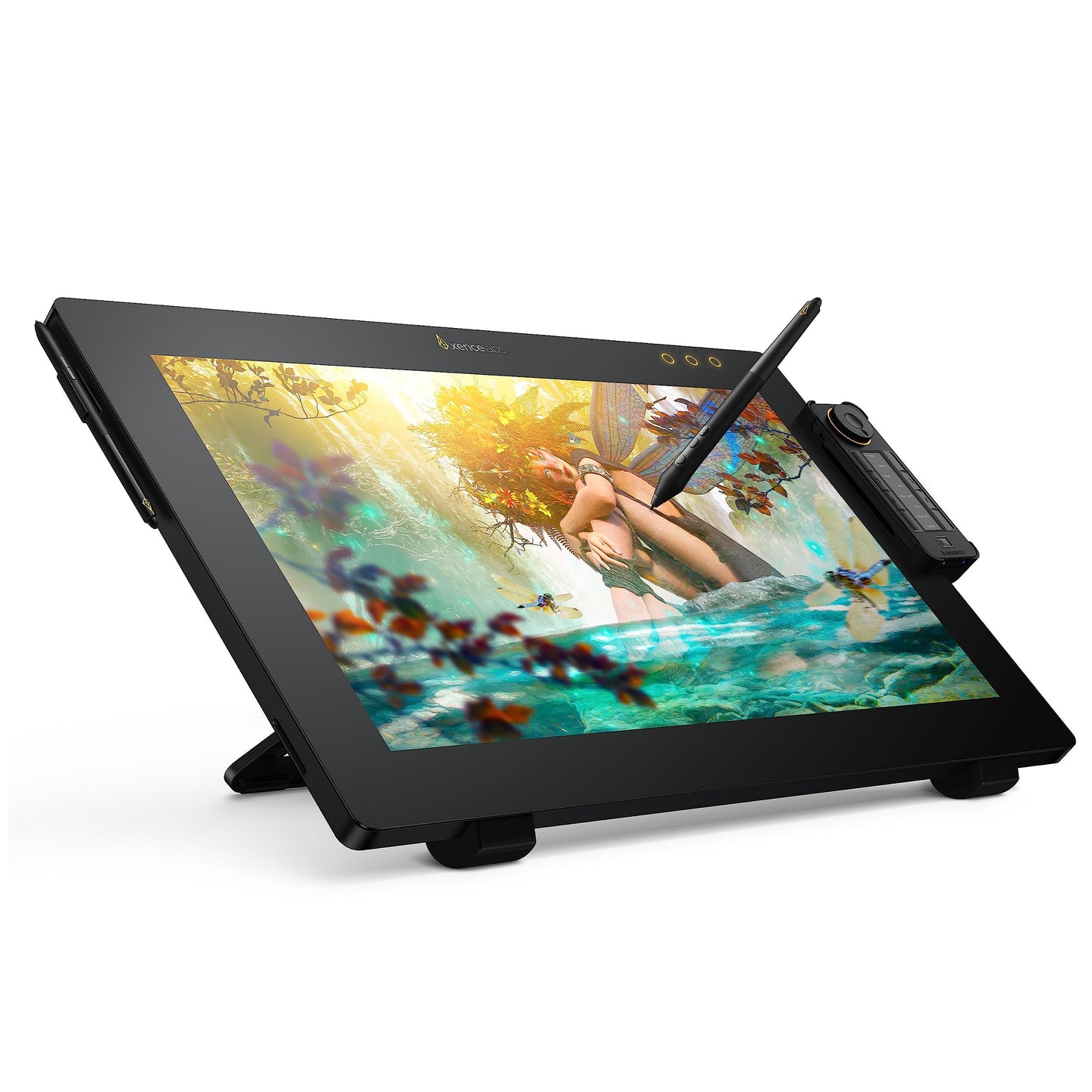 Xencelabs Pen Display 24, Drawing Tablet with 4K Screen Monitor, 99% Adobe RGB Graphic Drawing Display with 40 Customizable Quick Keys, 2 Battery-Free Pens, 8192 Levels Pressure for Win/Mac/Linux