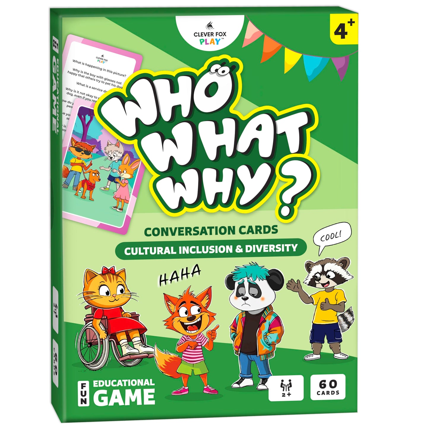 Who What Why Cultural Diversity & Inclusion Cards for Kids – SEL Game for Empathy, Disability, Social Awareness & Coping Skills – Learning Culture & Traditions Conversation Cards, Ages 4+