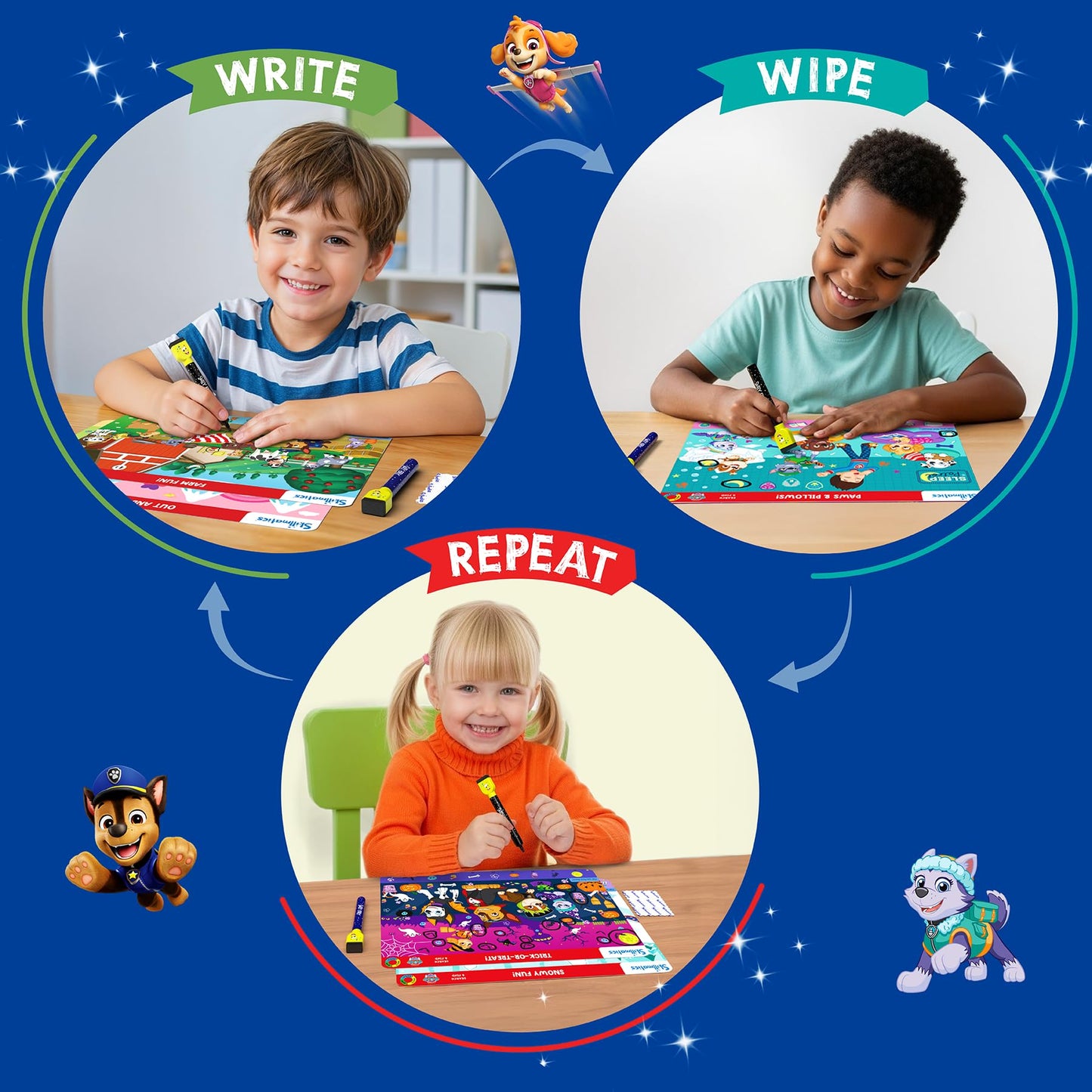 Skillmatics Search and Find PAW Patrol Educational Game - Reusable Preschool Learning Activities, Perfect for Toddlers & Kids Who Love Toys, Art & Crafts, Gifts for Boys & Girls Ages 3, 4, 5, 6