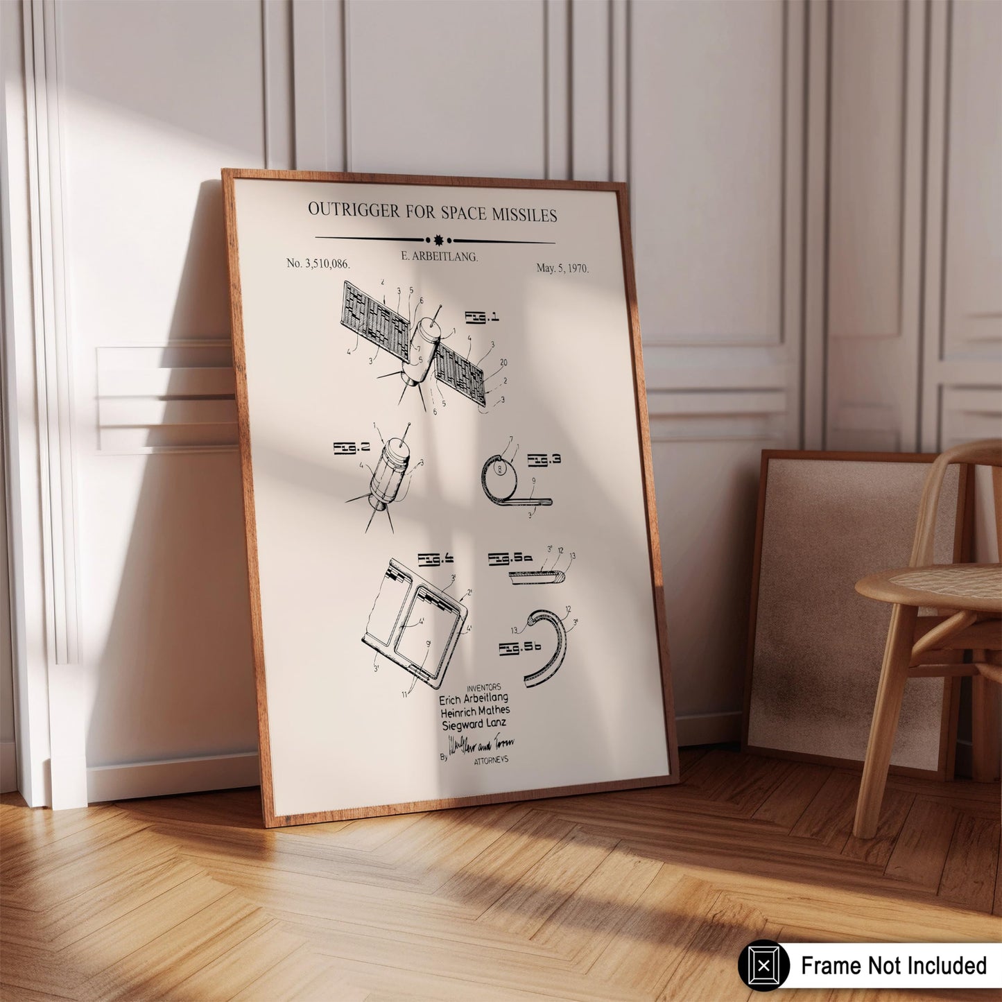 Monem Art 6-Piece Space Exploration Blueprint Print - Space Patent Poster - Rocket, Spaceship, NASA & Satellite Art - Technical Drawing Wall Design - Dorm or Office Decor - 8x10 UNFRAMED Wall Art