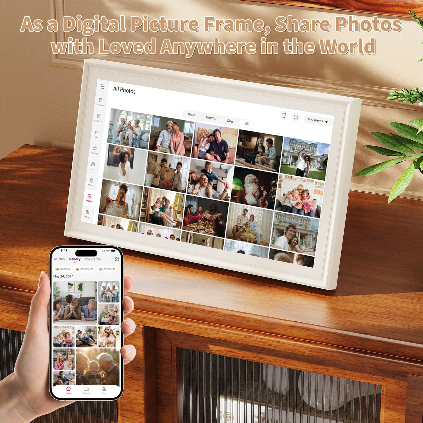 Digital Calendar, Electronic Calendar with 15.6-inch Touch Screen,32GB Smart Calendar, Work and Family Planner, Also Functions As a Digital Picture Frame,Best Gift for Your Loved Ones