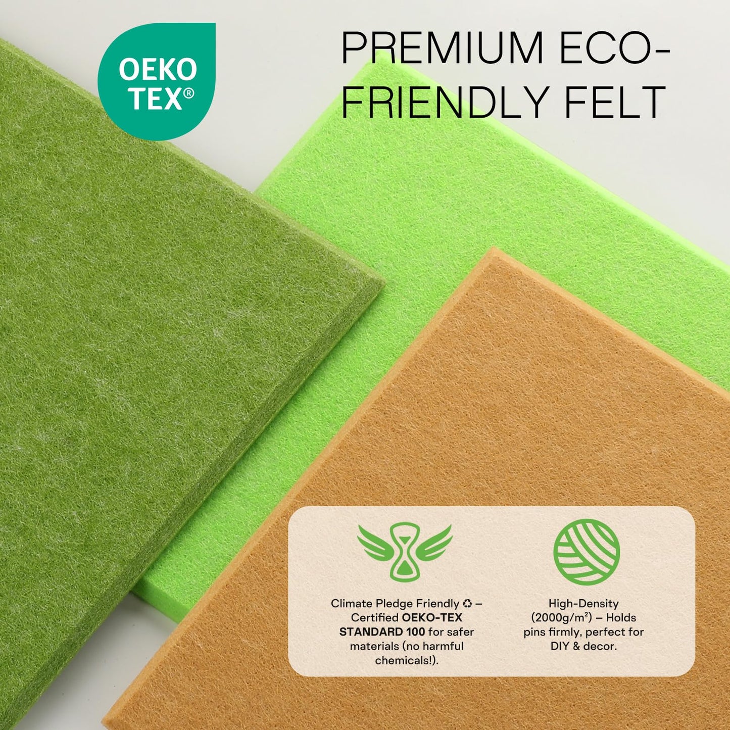 MaxGear Large Cork Board for Wall 36" x 24", Forest Green Bulletin Board, 6 Pack Felt Wall Tiles with Pushpins, Cork Boards for Office Pin Board Tack Board Cork Boards
