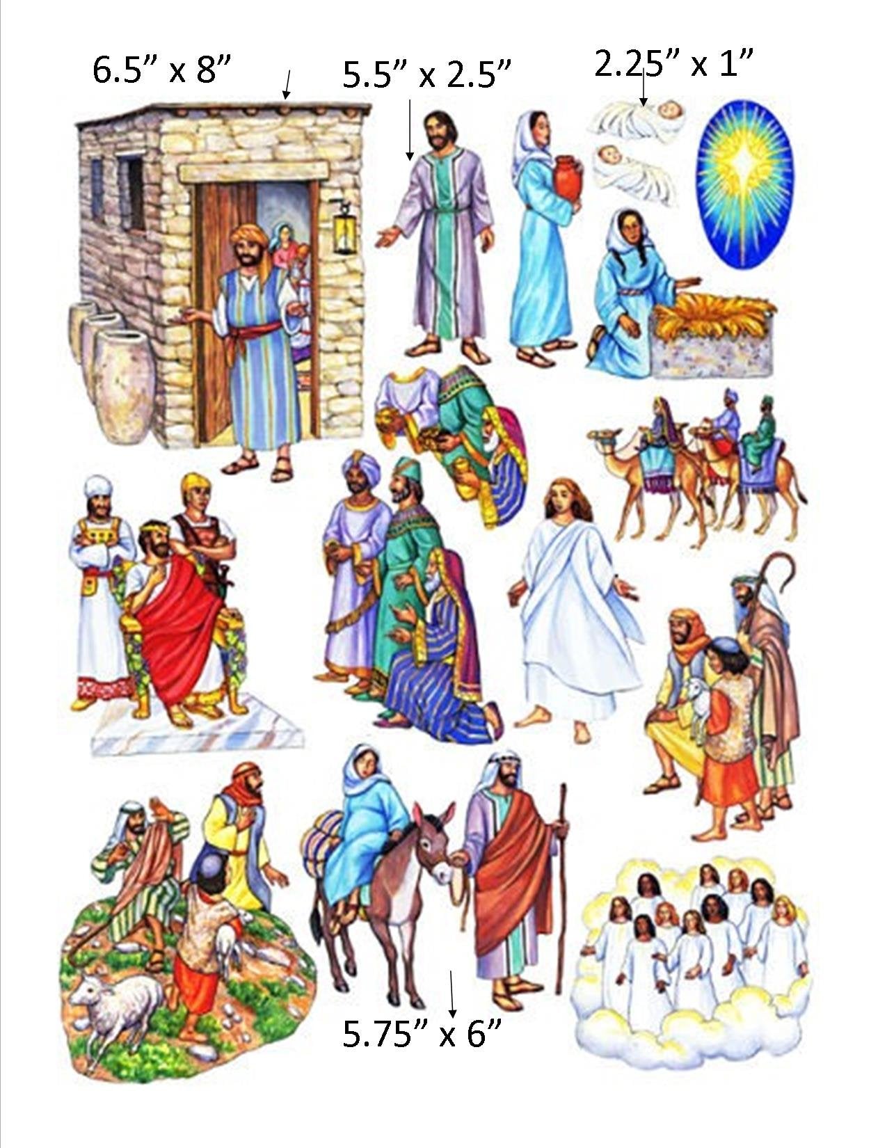 Story & Life of Jesus 13 Bible Stories Felt Figures for Flannel Board- Precut & Ready to Use!