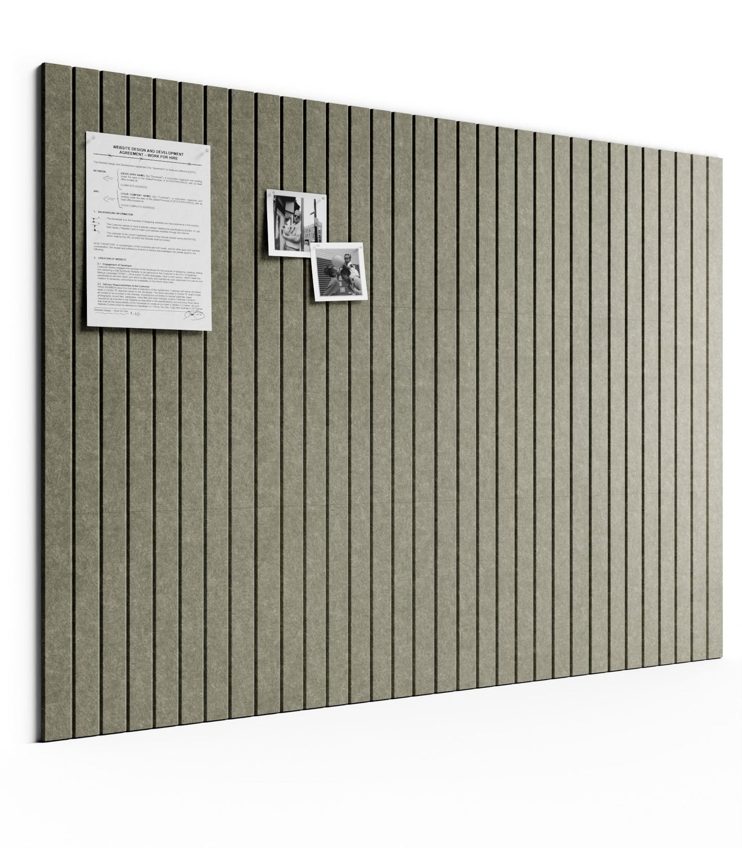 Bumusty Large Cork Board Alternative-48 x 36" Felt Bulletin Board Tiles, with 30 Pushpins, 70 Adhesive Tabs, Fine-Stripe 12-Pack, Cork Boards for Office Push Pin Board Felt Board-Earth Brown