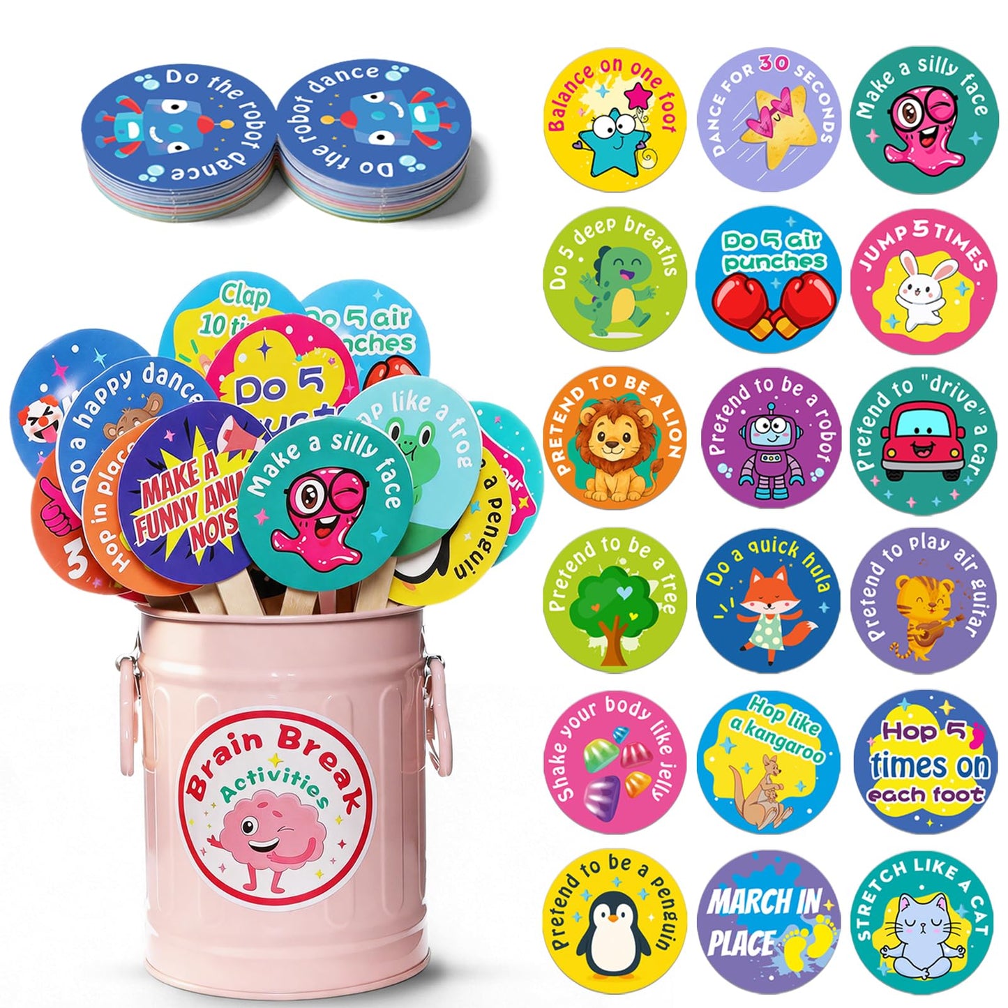 Brain Break Activities for Classroom Management Tools, 36 Pcs Classroom Games Set for Focus, Preschool Kindergarten Autism Classroom Must Haves Elementary Prek Essentials