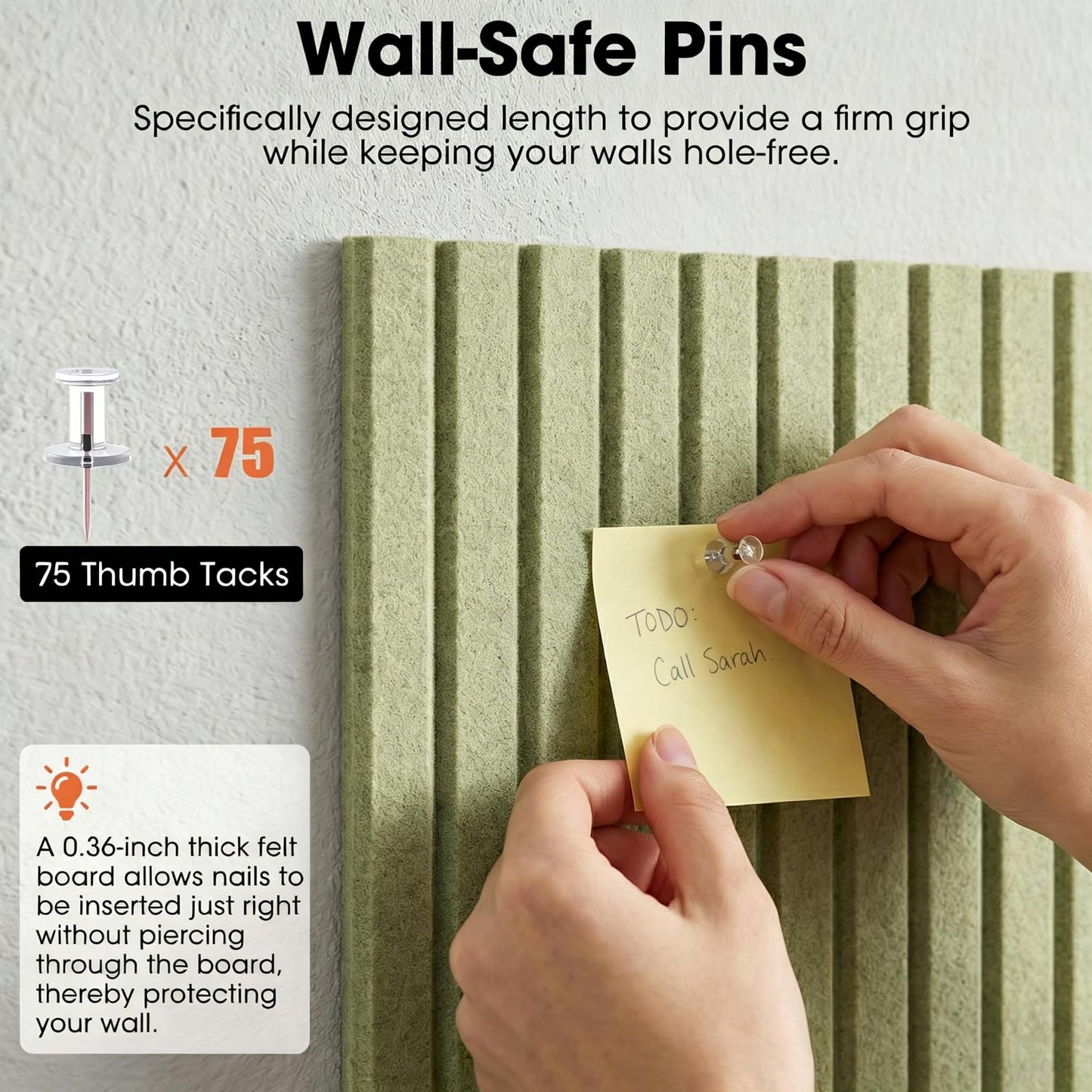 Large Cork Board for Walls 59" x 36",15 Pack 12"X12"Felt Bulletin Board Tiles with 120 Adhesive Tabs,Cork Board Alternative for Office Decor, Push Pin Board Wall Organizer-Sage Green