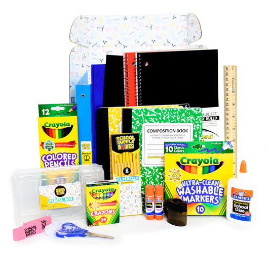 Back to School Essentials Supplies Kit Bundle for K-8 Students – 20-Piece First Day of School Must-Have Set with Notebooks, Pencils, Folders & More