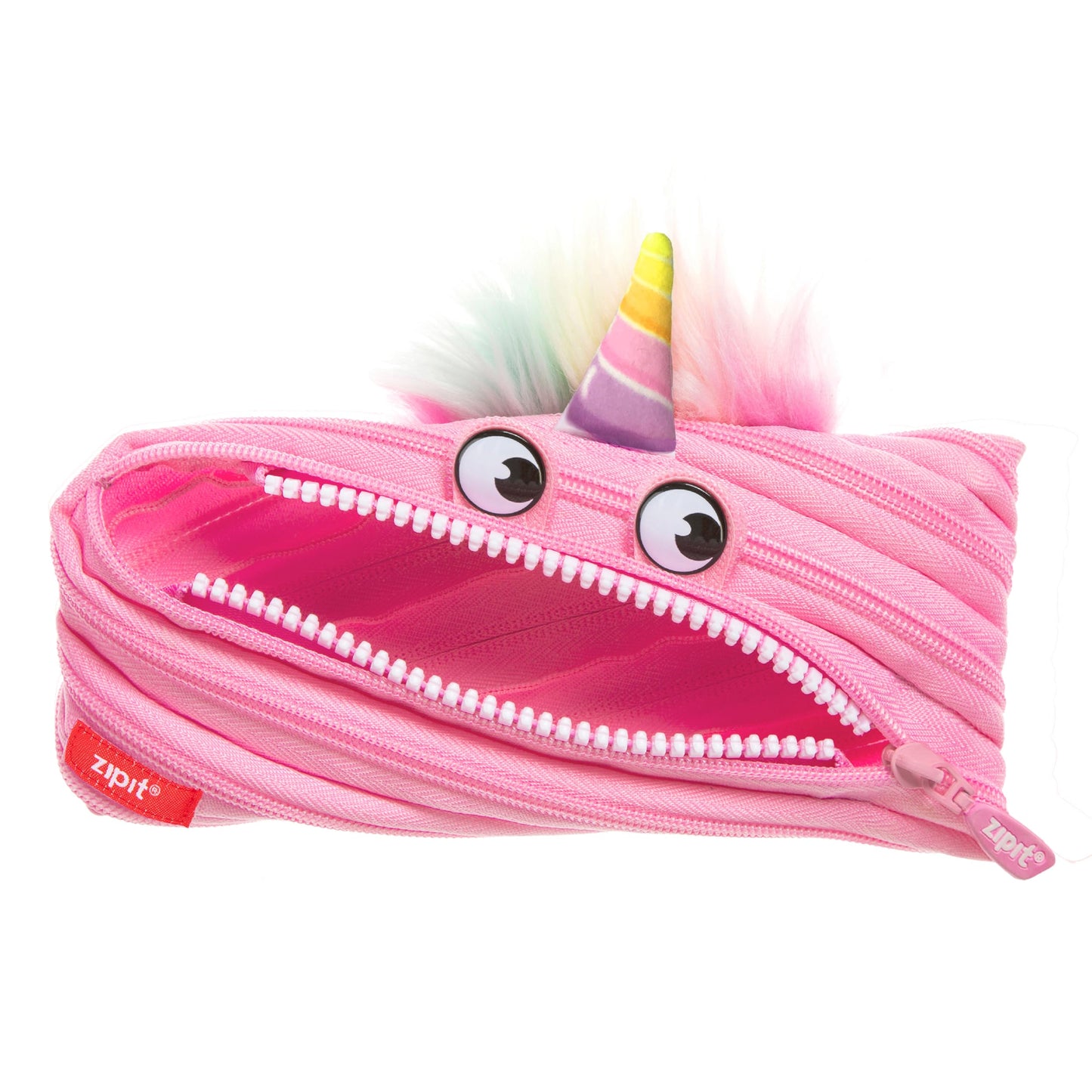 ZIPIT Unicorn Pencil Case for Girls, Cute Zipper Pouch for Kids Teens, Stationery Bag for School ,Pink