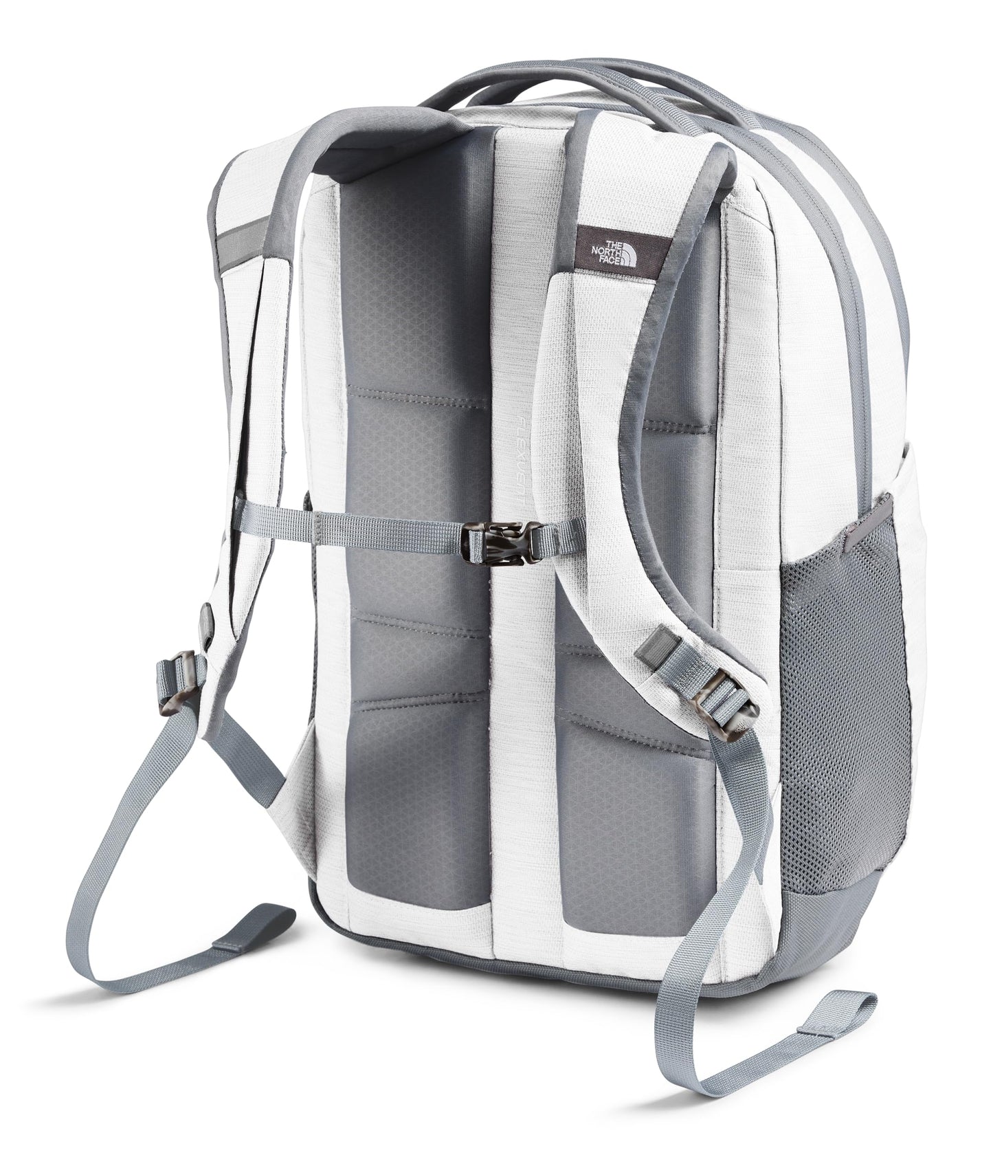 The North Face Women's Vault Everyday Laptop Backpack - Commuter Travel Bag, Water-Repellent, Spacious Main Compartment, TNF White Metallic Mélange/Mid Grey-NPF, One Size