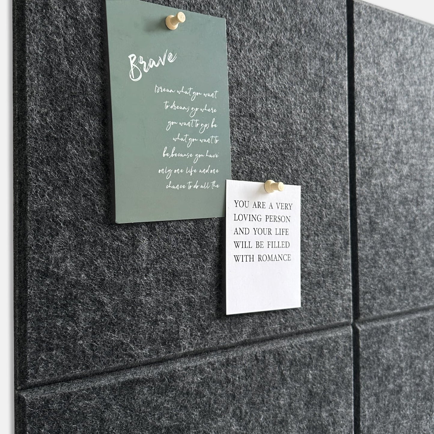 Large Cork Board for Office Wall Decor, 36"x24"- 6 Pack Felt Wall Tiles with Safe Removable Adhesive Tabs, 1/2" Thick, Felt Bulletin Board Pin Board Cork Boards for Walls - Dark Grey