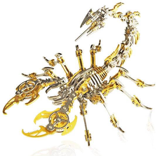 YUEZUDPO 3D Metal Puzzles for Adults, Scorpion 3D Metal Model Kit to Build DIY Colorful 3D Puzzle Ornaments for Adults, Teens Birthday Christmas