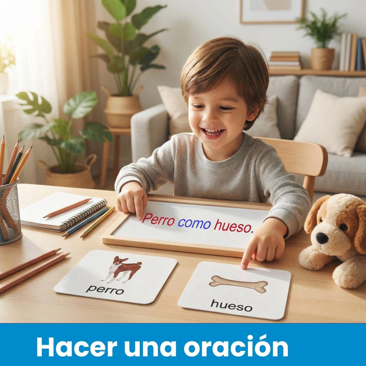 BOHS Spanish Literacy Wiz Fun Game - Espanol Lower Case 60 Flash Cards - Preschool Language Learning Educational Toys-Pack of 6